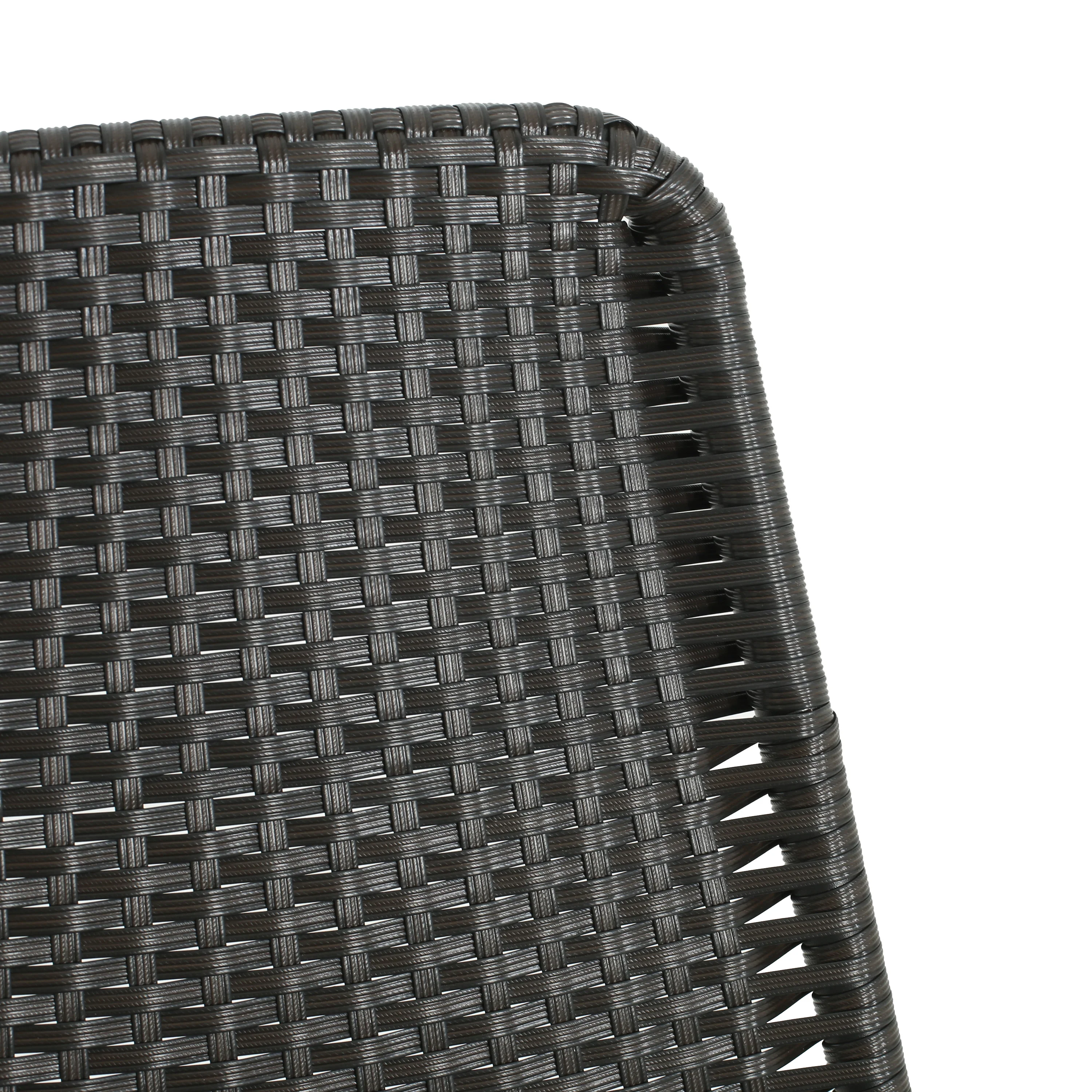 Lunara PE Wicker Dining Chair, Metal Base, Set of 2 - furnishings