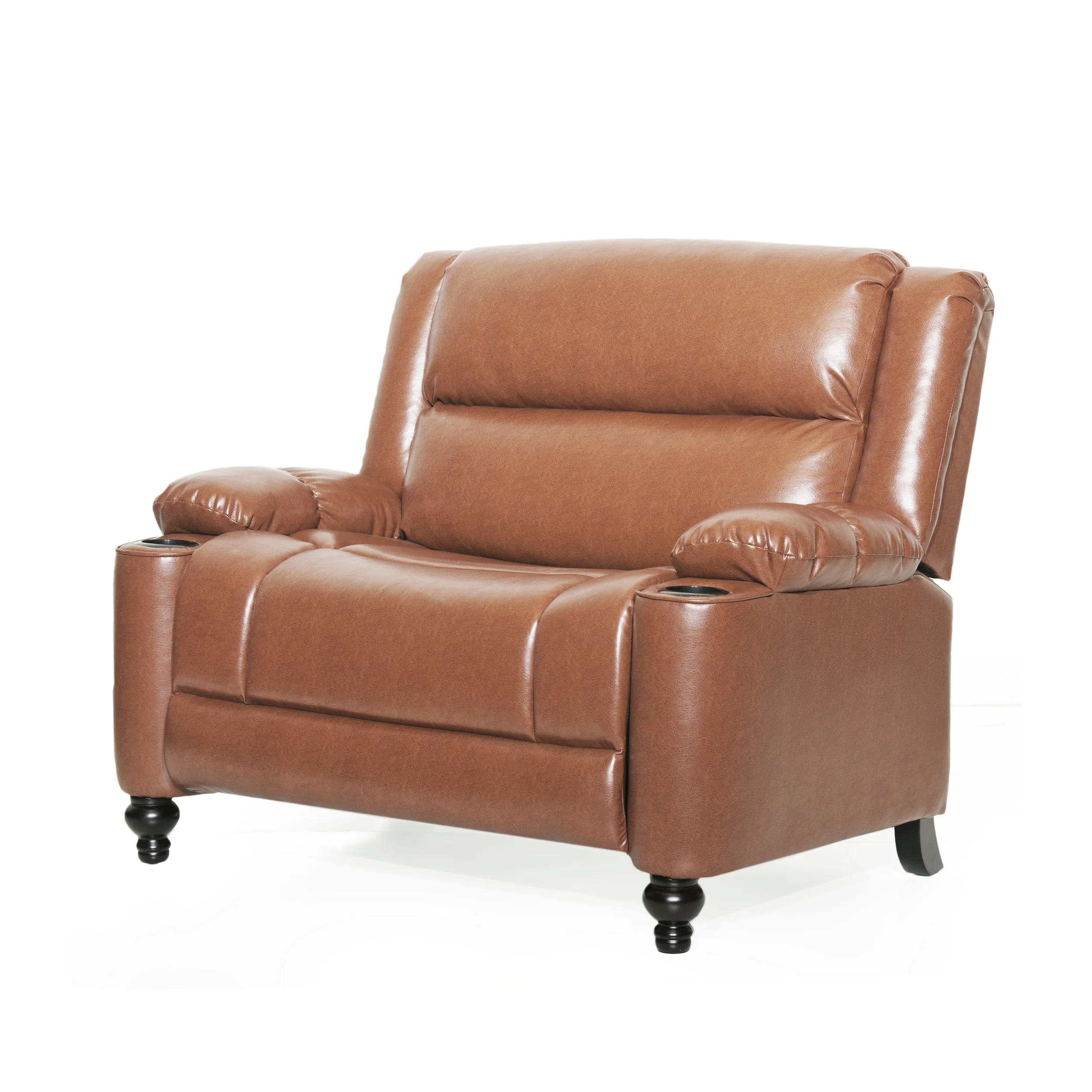 Upham Contemporary Faux Leather Oversized Pushback Recliner - furnishings