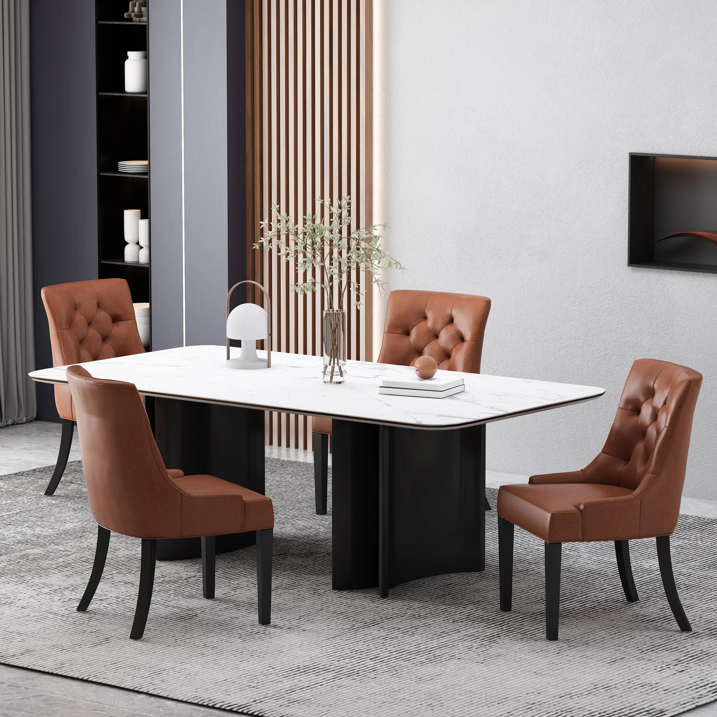 Maggie Contemporary Tufted Dining Chairs, Set of 4 - furnishings