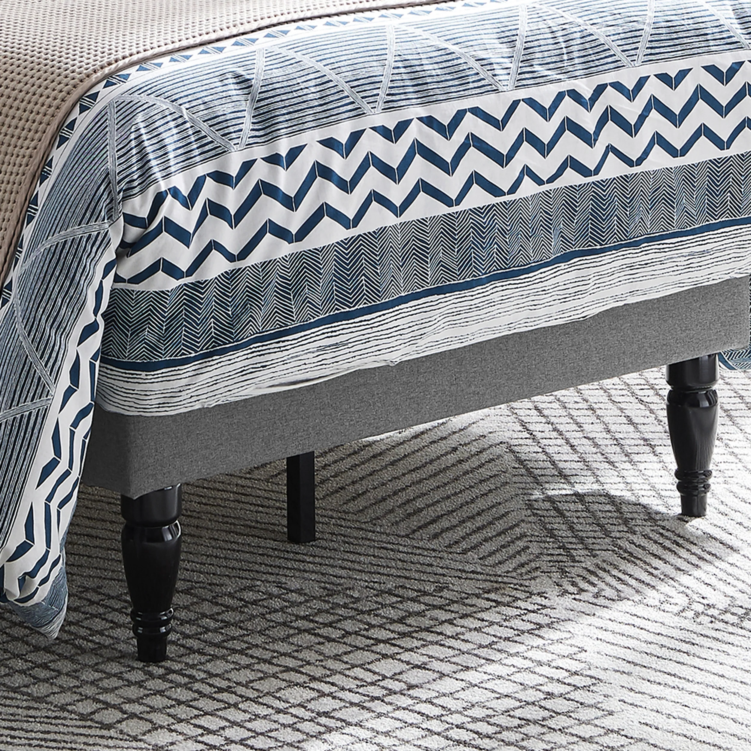 Renee Contemporary Upholstered Twin Bed Platform - furnishings