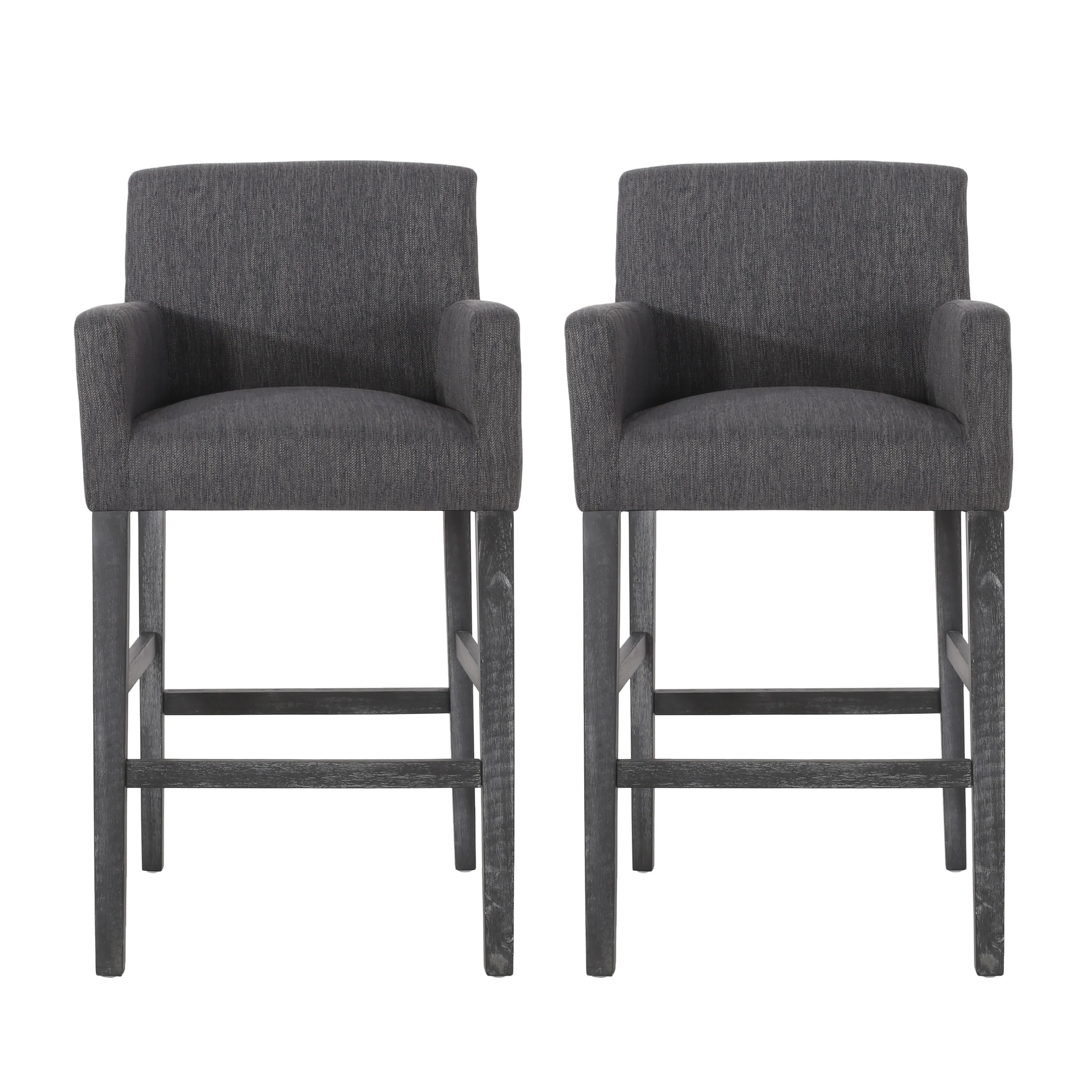 Chaparral Contemporary Fabric Upholstered Wood 30.5 inch Barstools (Set of 2) - furnishings