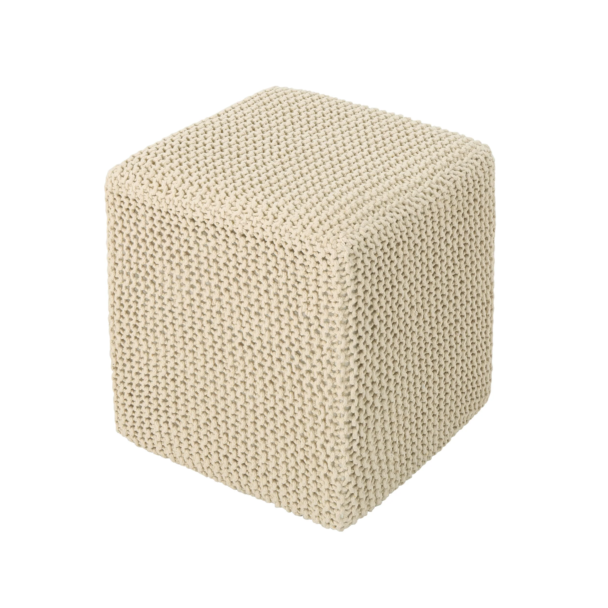 Scott Knitted Foot Stool - furnishings