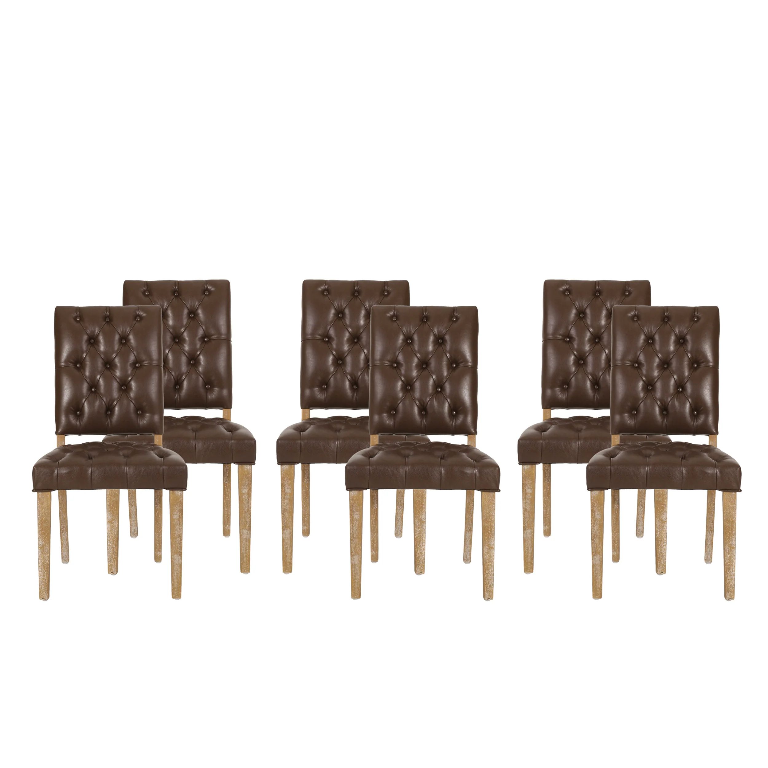 Welby Contemporary Tufted Dining Chairs, Set of 6 - furnishings
