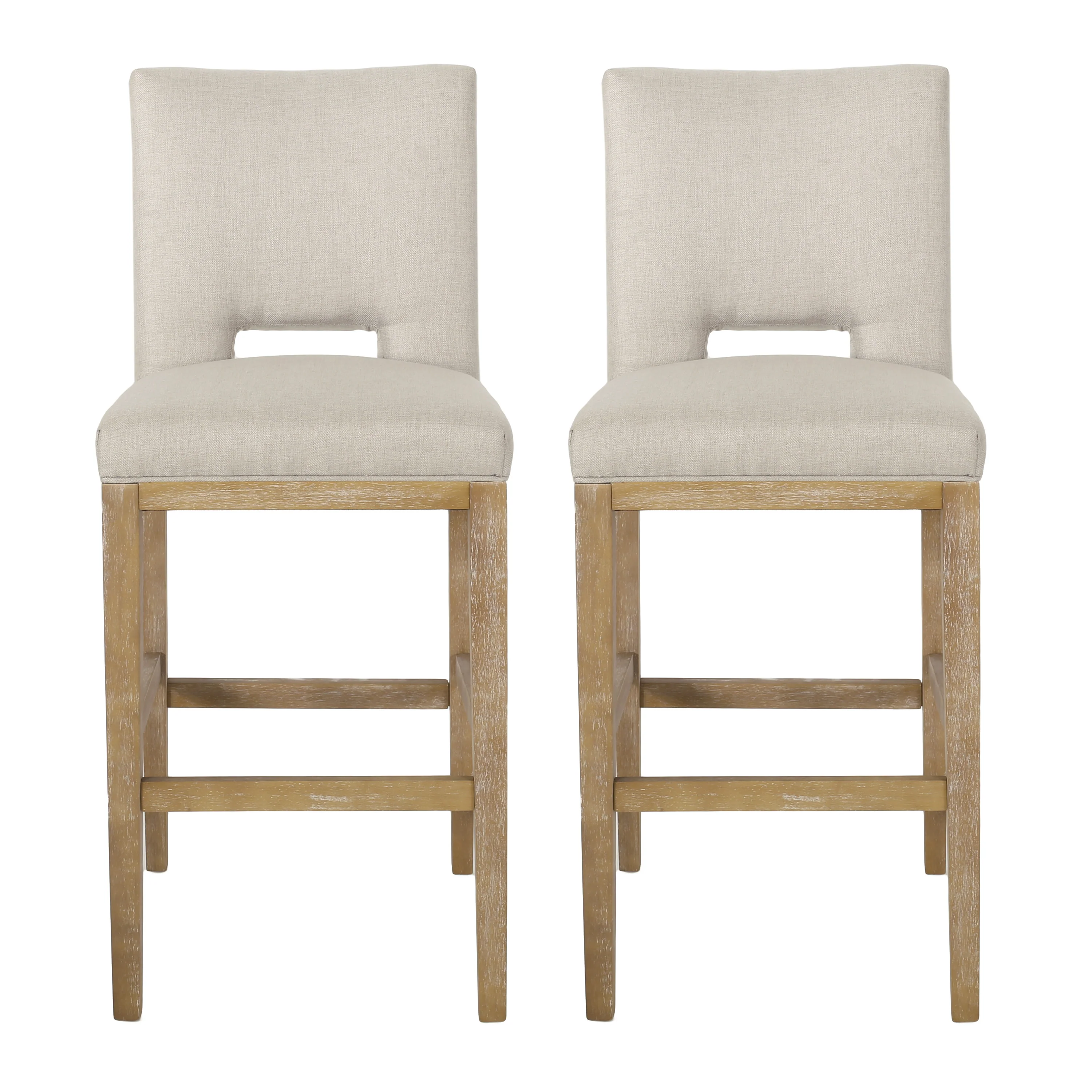 Kiara Contemporary Fabric Upholstered 31 Inch Barstools (Set of 2) - furnishings