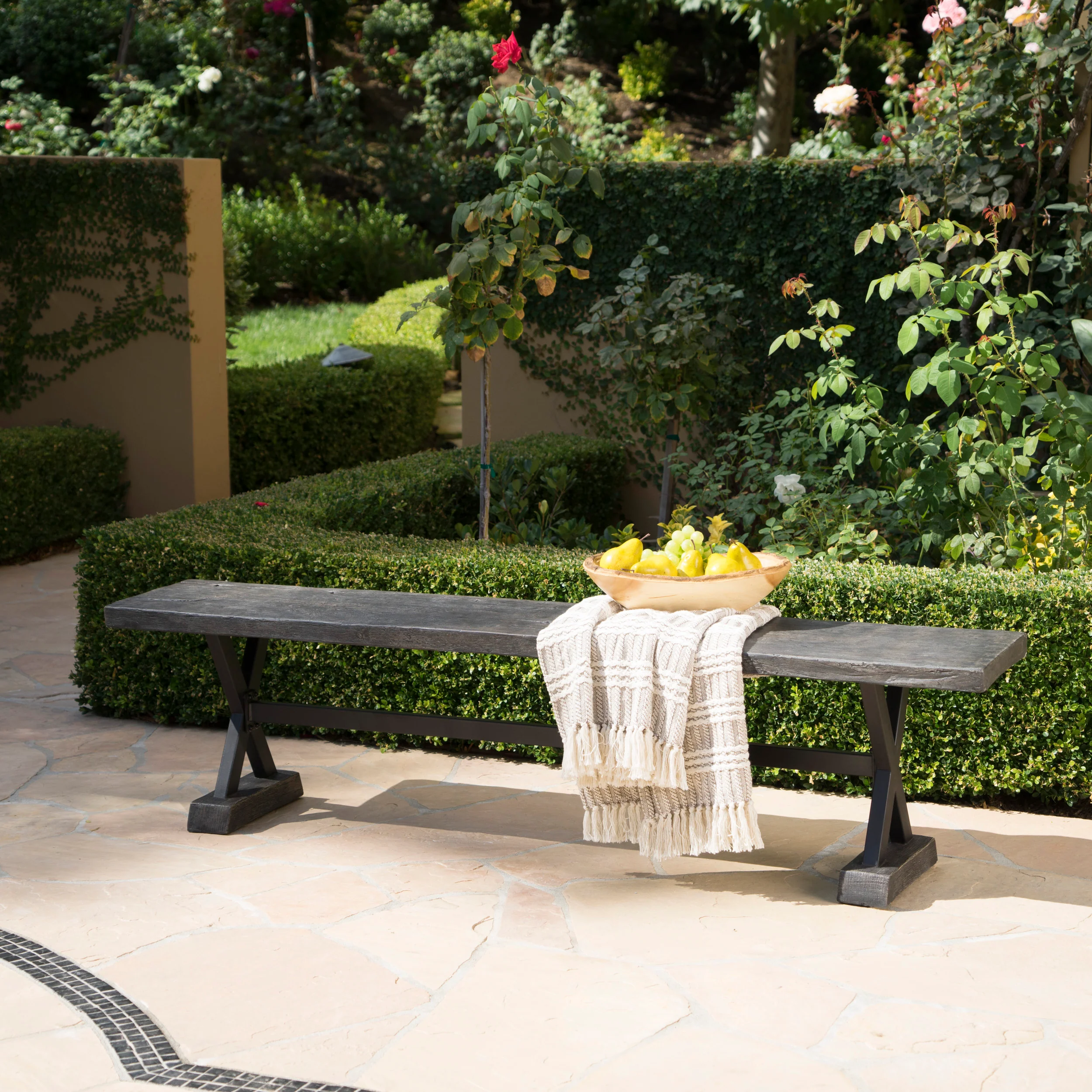 Lavelle Outdoor Dining Bench - furnishings