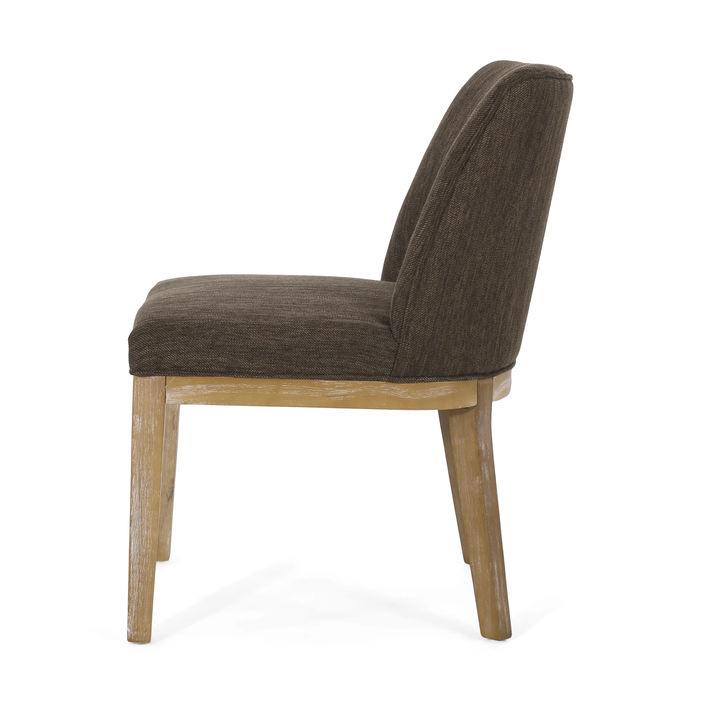 Boise Contemporary Fabric Upholstered Wood Dining Chairs, Set of 2 - furnishings
