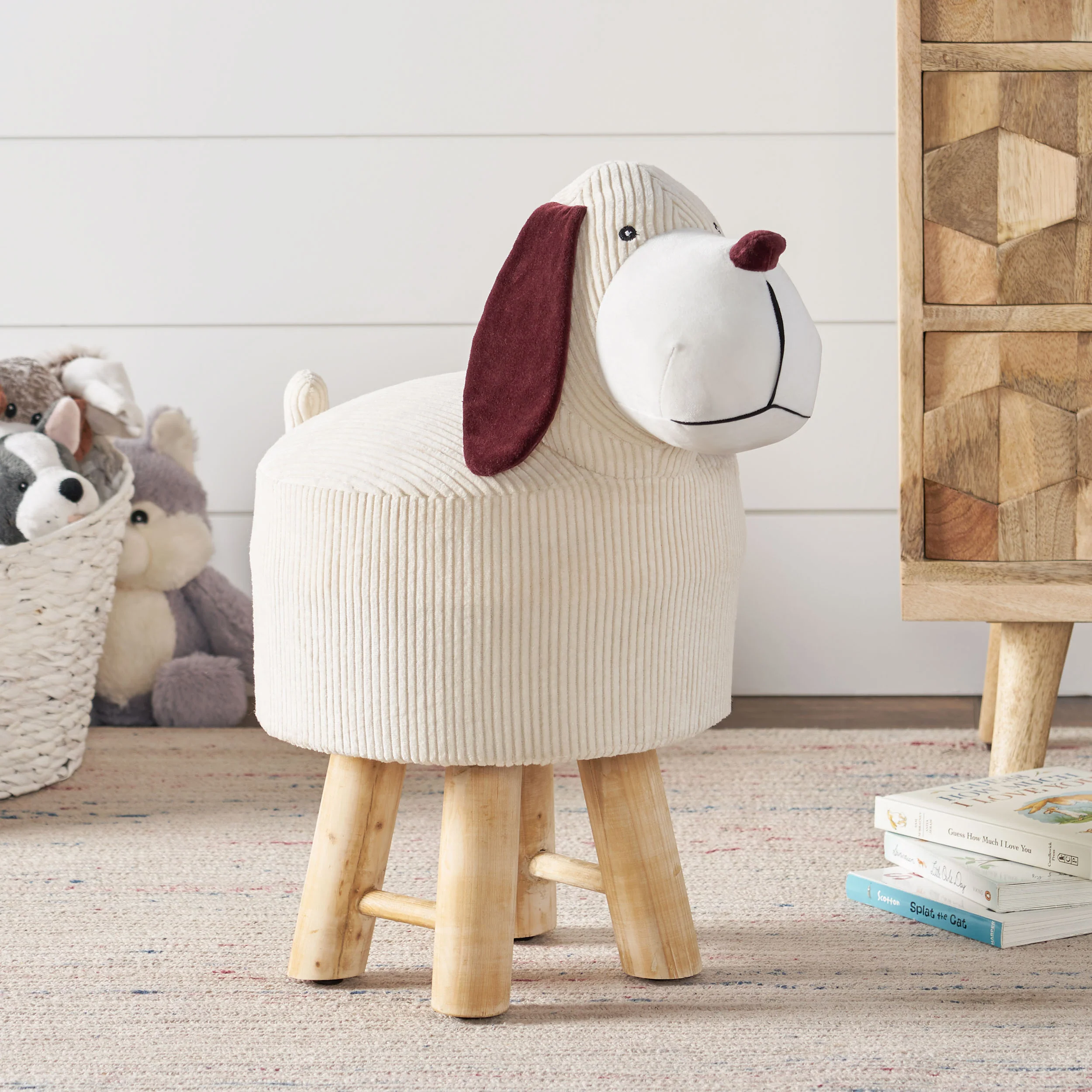 Hiyab Contemporary Kids Dog Ottoman - furnishings