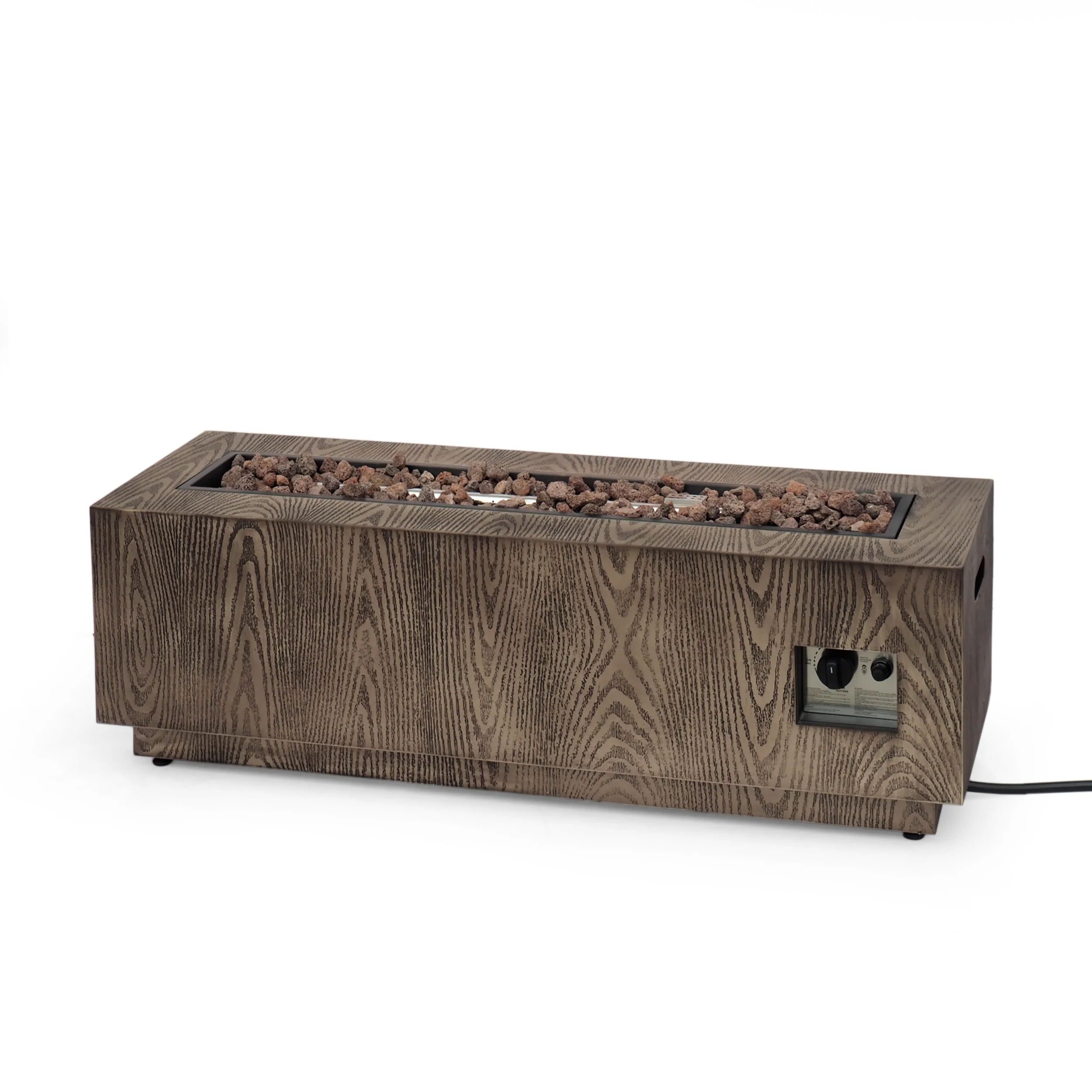 Jasmine Outdoor 50,000 BTU Rectangular Fire Pit (No Tank Holder) - furnishings