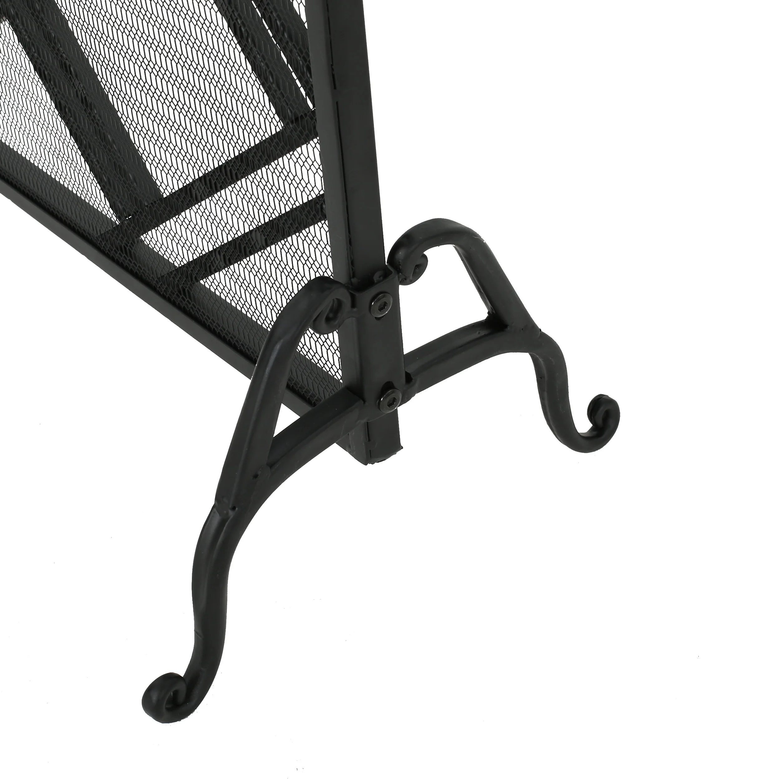 Josette Contemporary Single-Panel Iron Fireplace Screen - furnishings