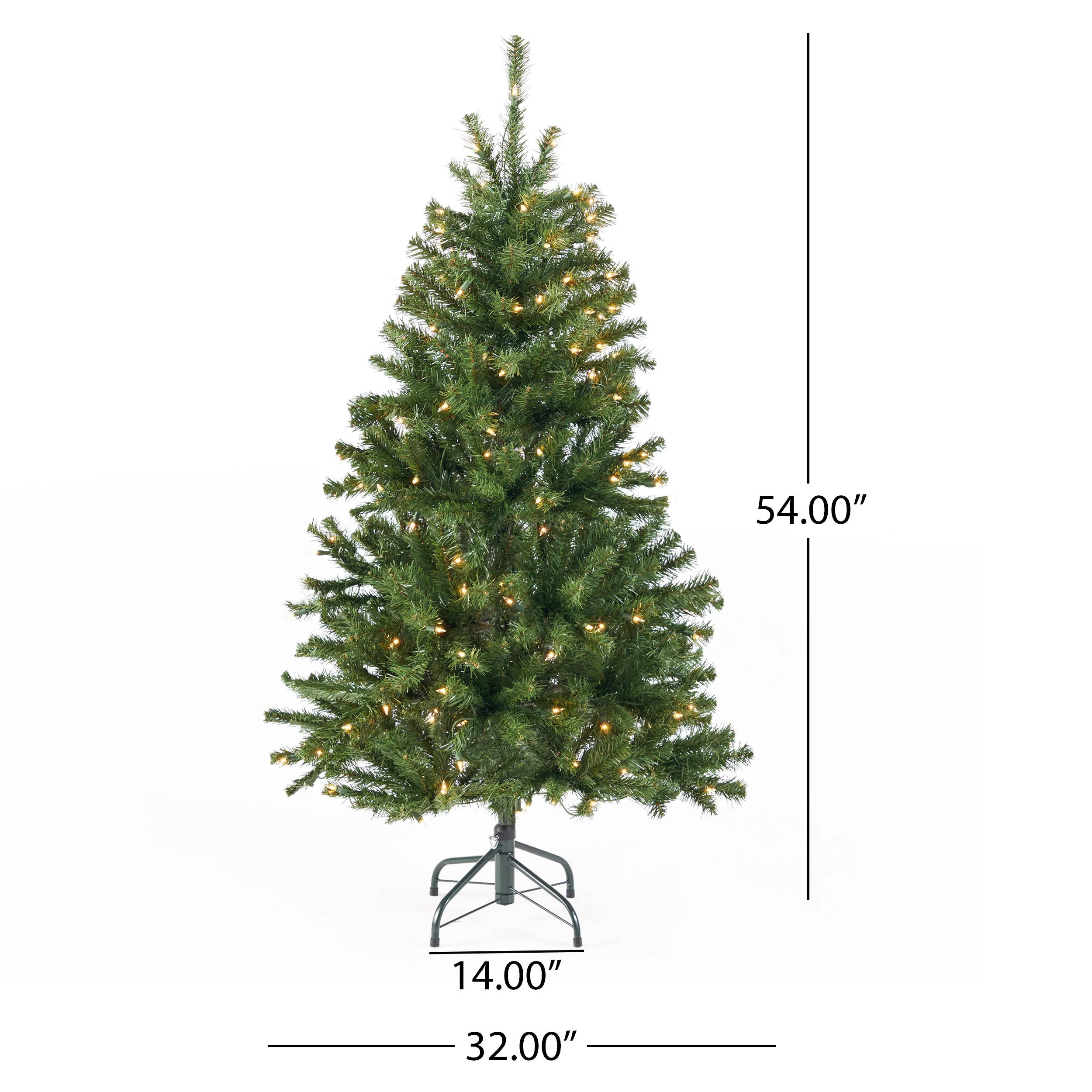 4.5-foot Noble Fir Hinged Artificial Christmas Tree - furnishings