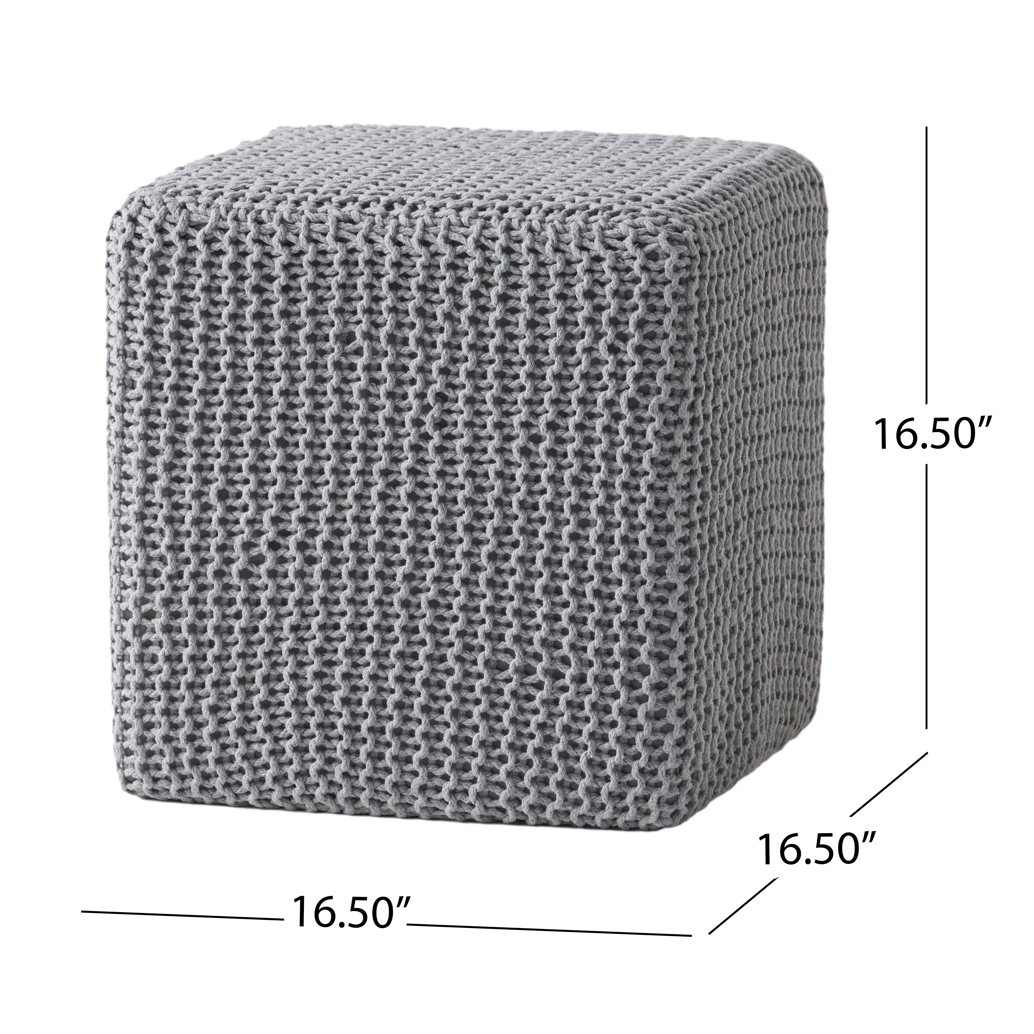 Scott Knitted Foot Stool - furnishings