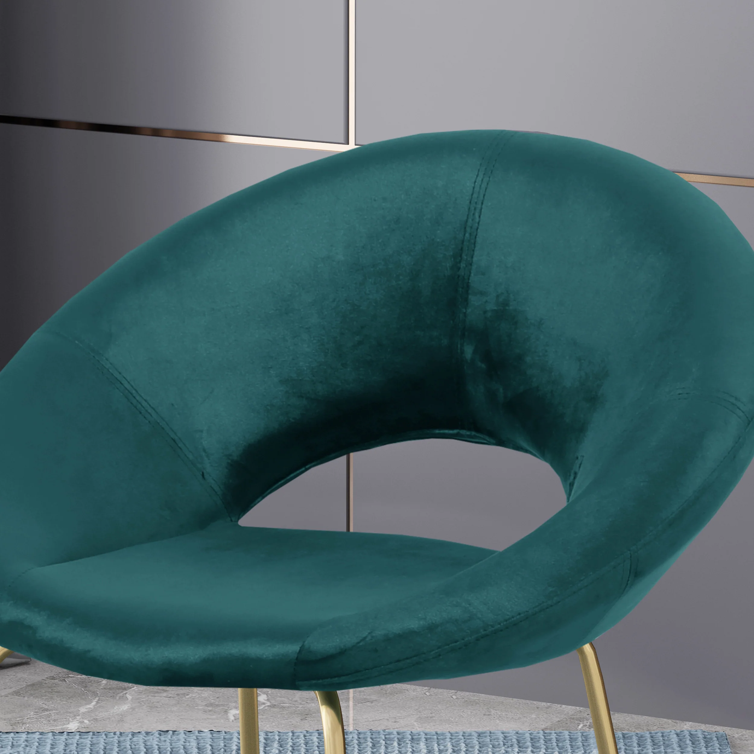 Denise Modern Glam Velvet Accent Chair - furnishings