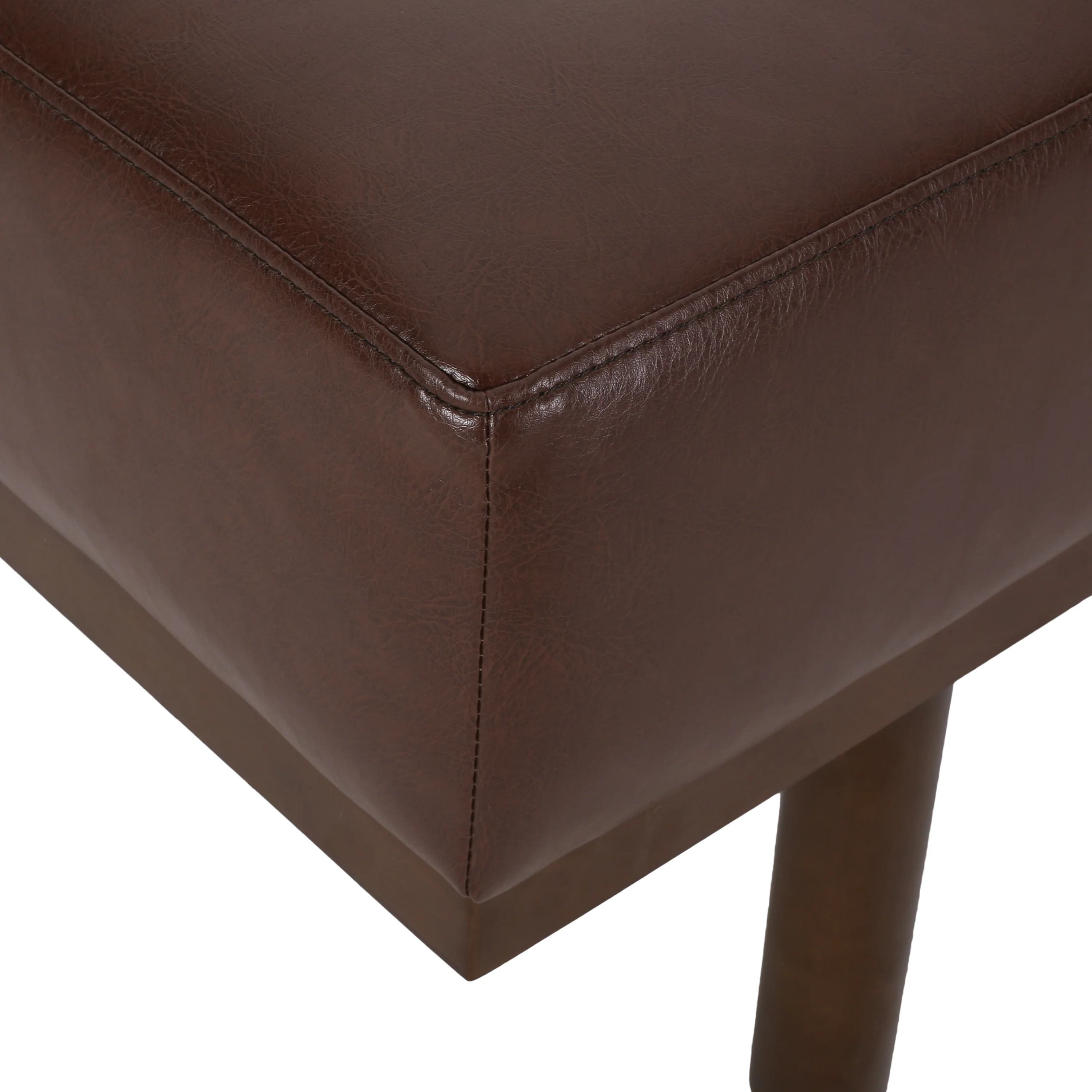 Elmore Mid Century Modern Faux Leather Tufted Chaise Lounge with Bolster Pillow - furnishings