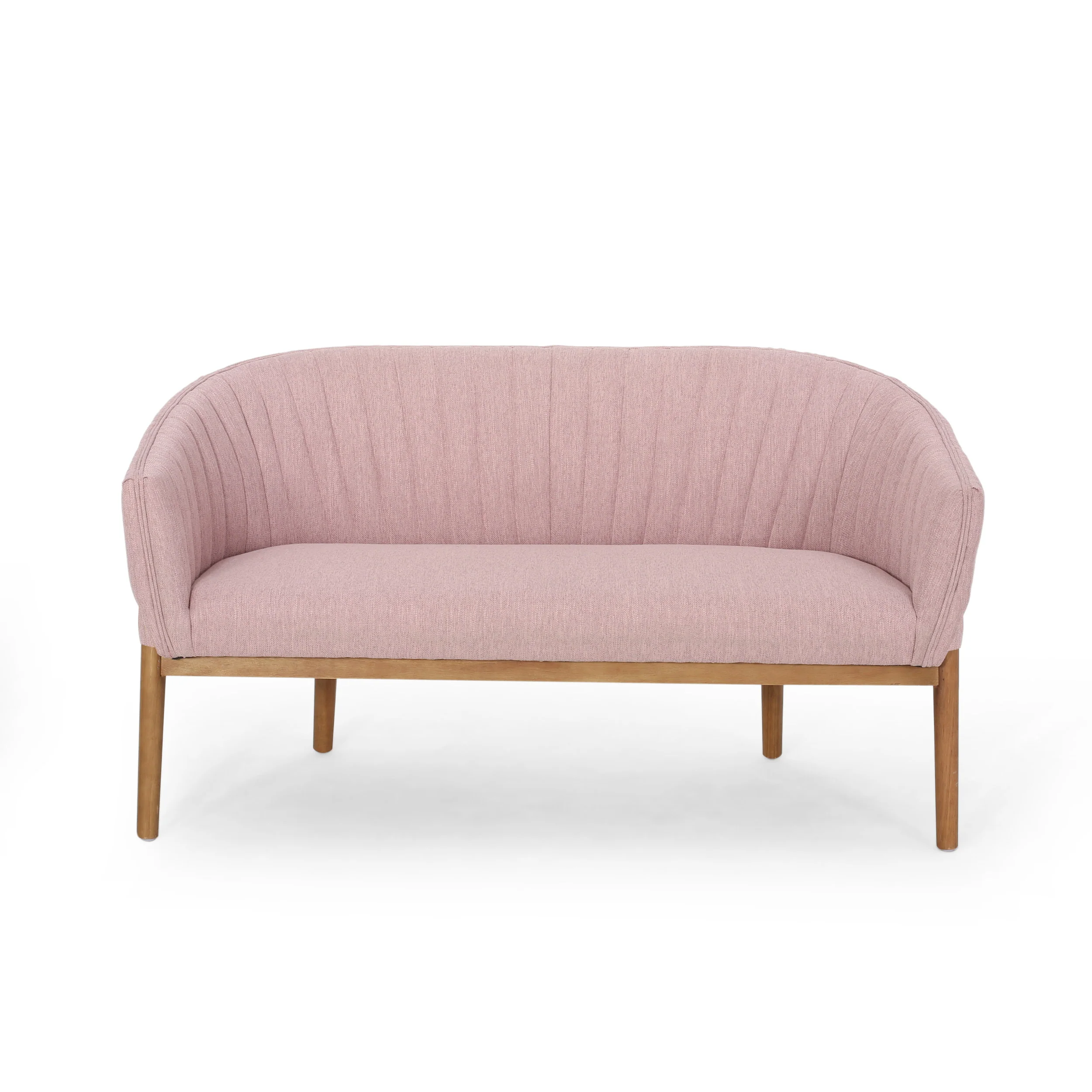 Deborah Mid-Century Fabric Settee - furnishings