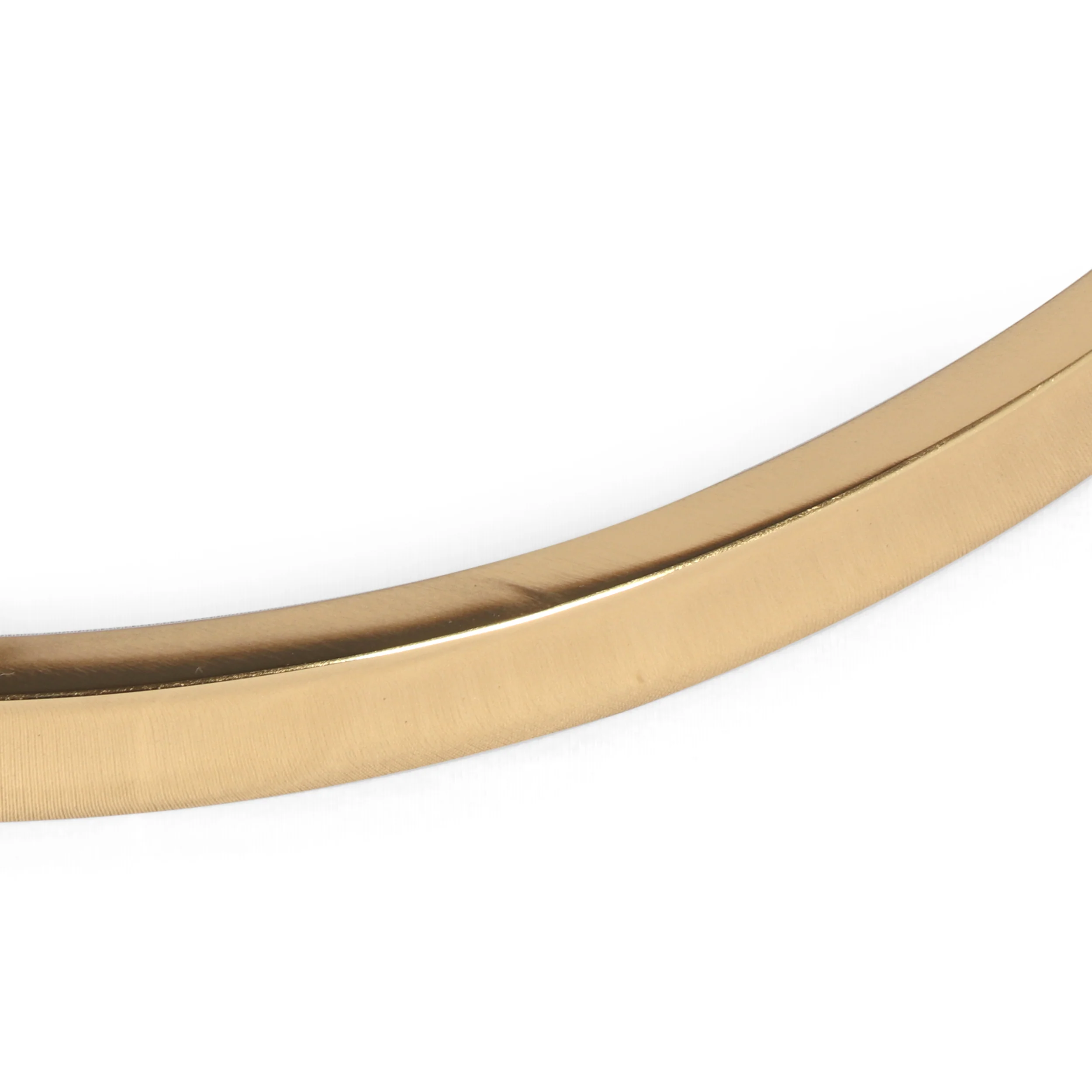 Corral Modern Glam Handcrafted Glass Top C-Shaped Side Table, Black and Brass - furnishings