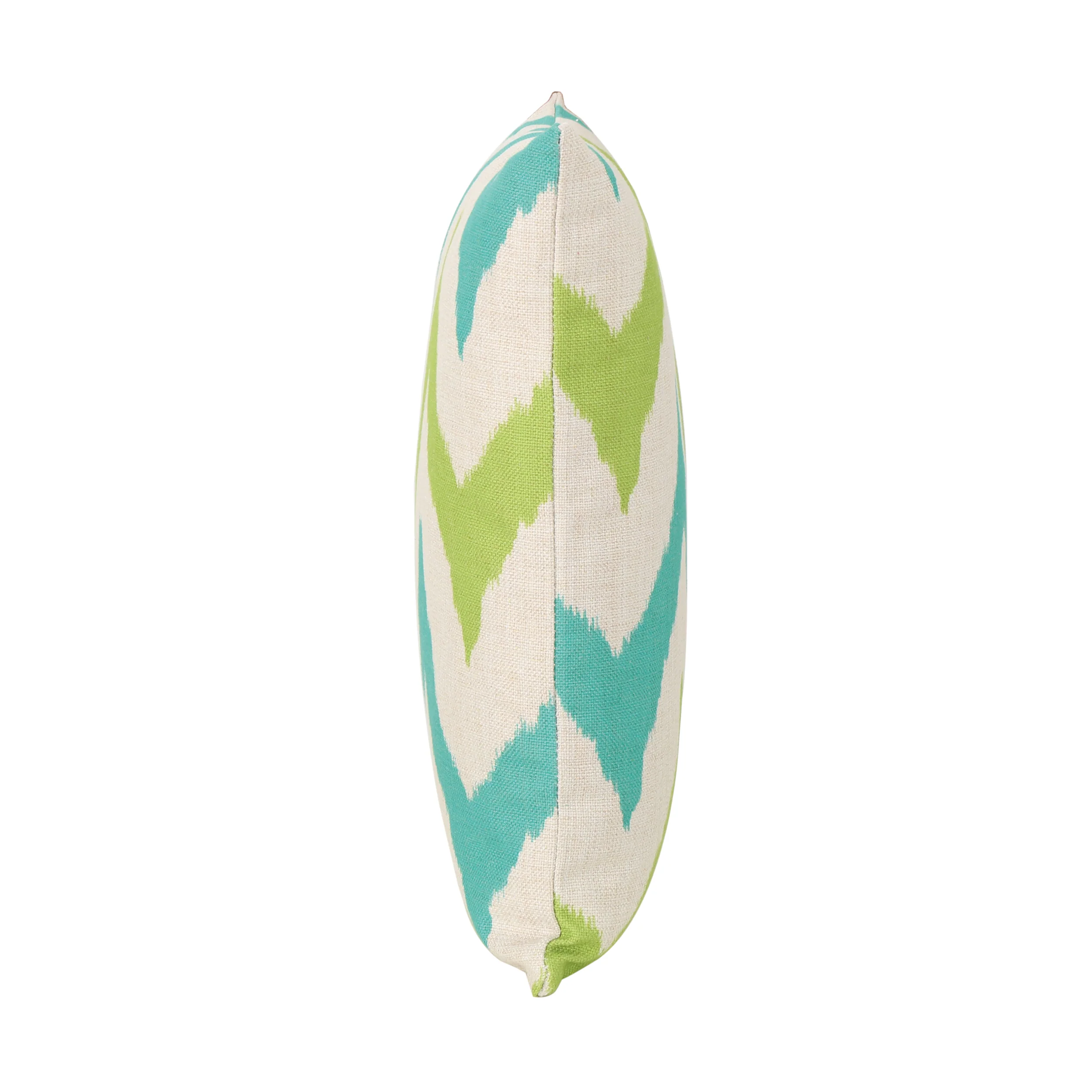 Liz Outdoor Water Resistant 18-inch Square Pillow, Teal / Green Chevron - furnishings
