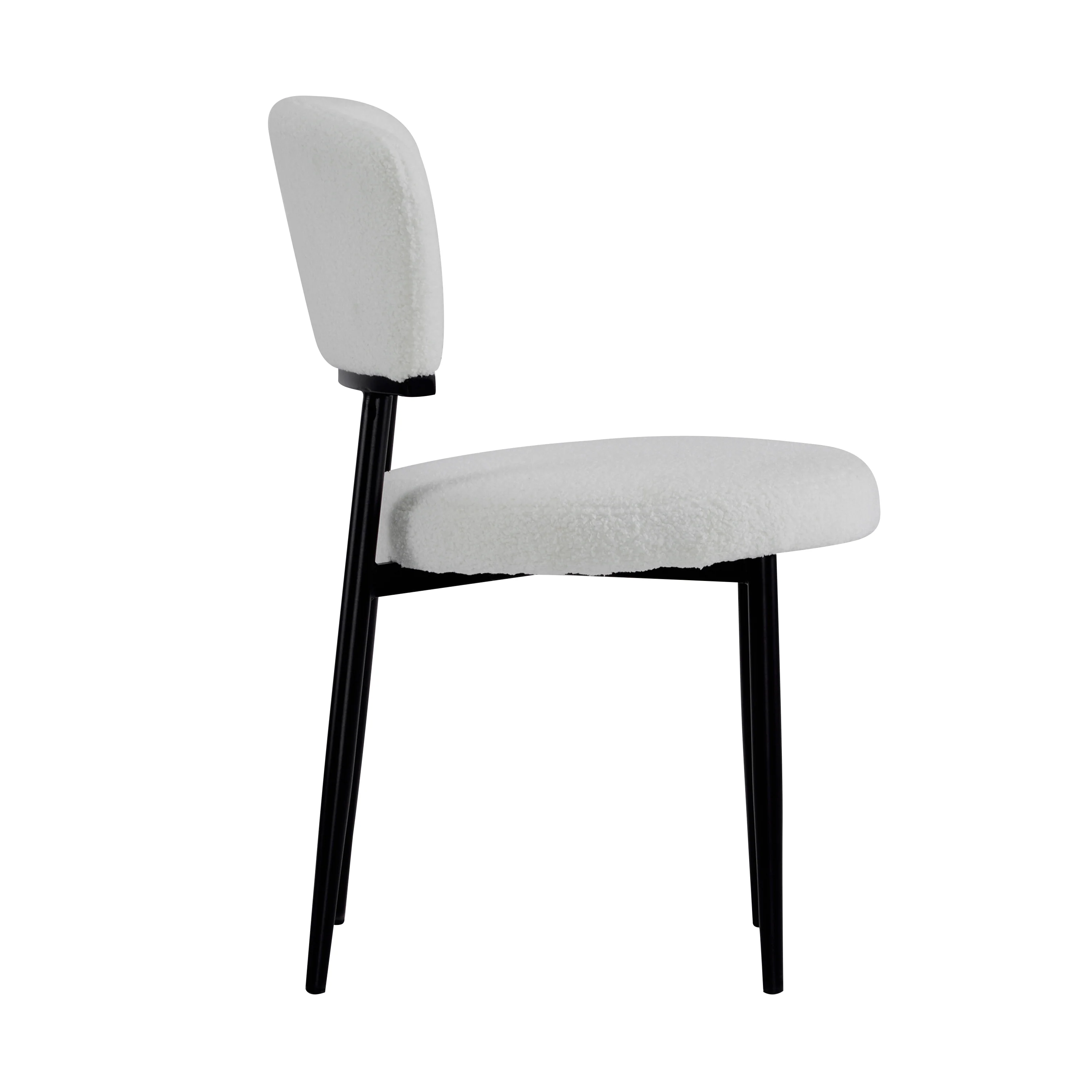 Leandera Modern Upholstered Dining Chairs, Metal Frame, Set of 2 - furnishings