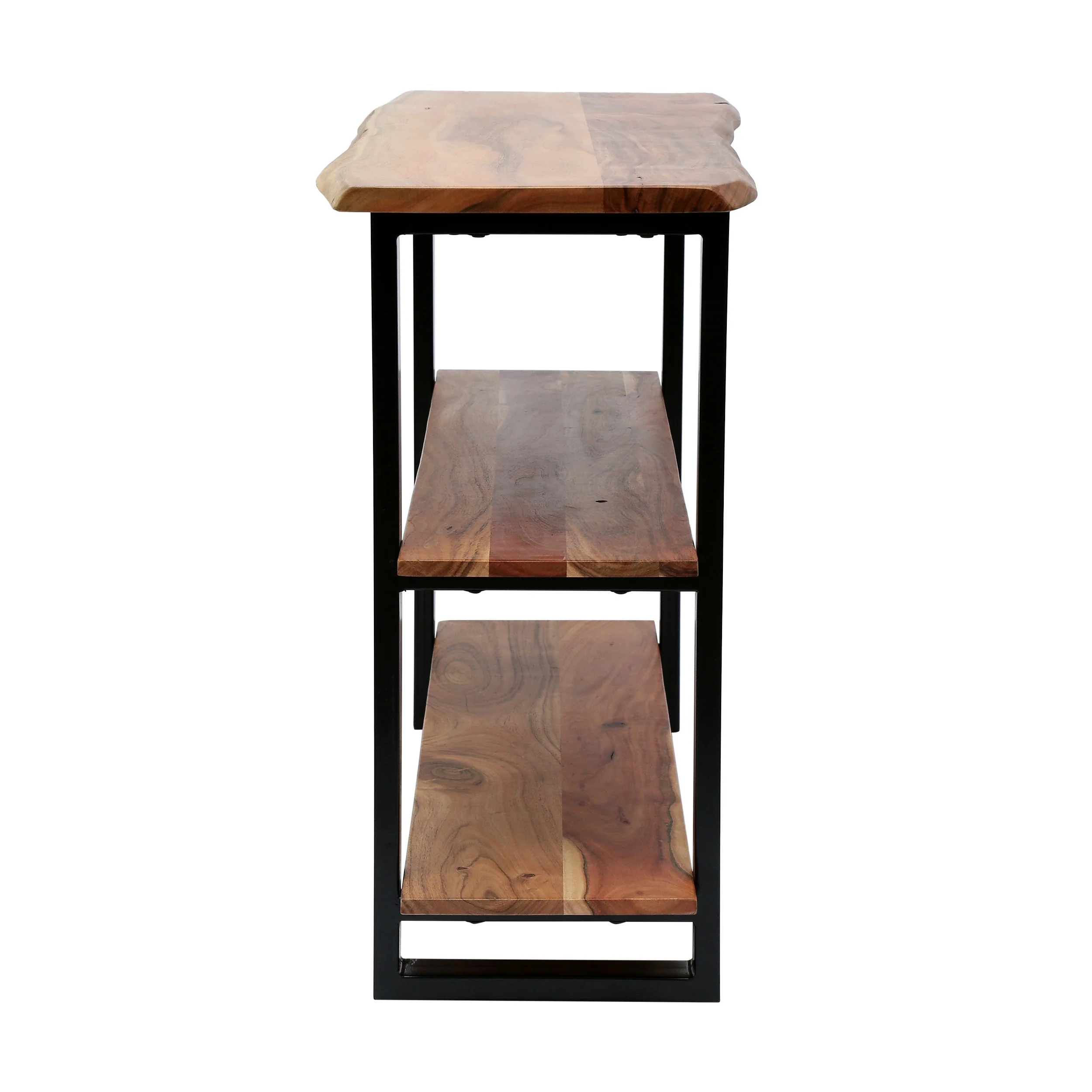Canaan Handcrafted Modern Industrial Acacia Wood Media Console Table - furnishings