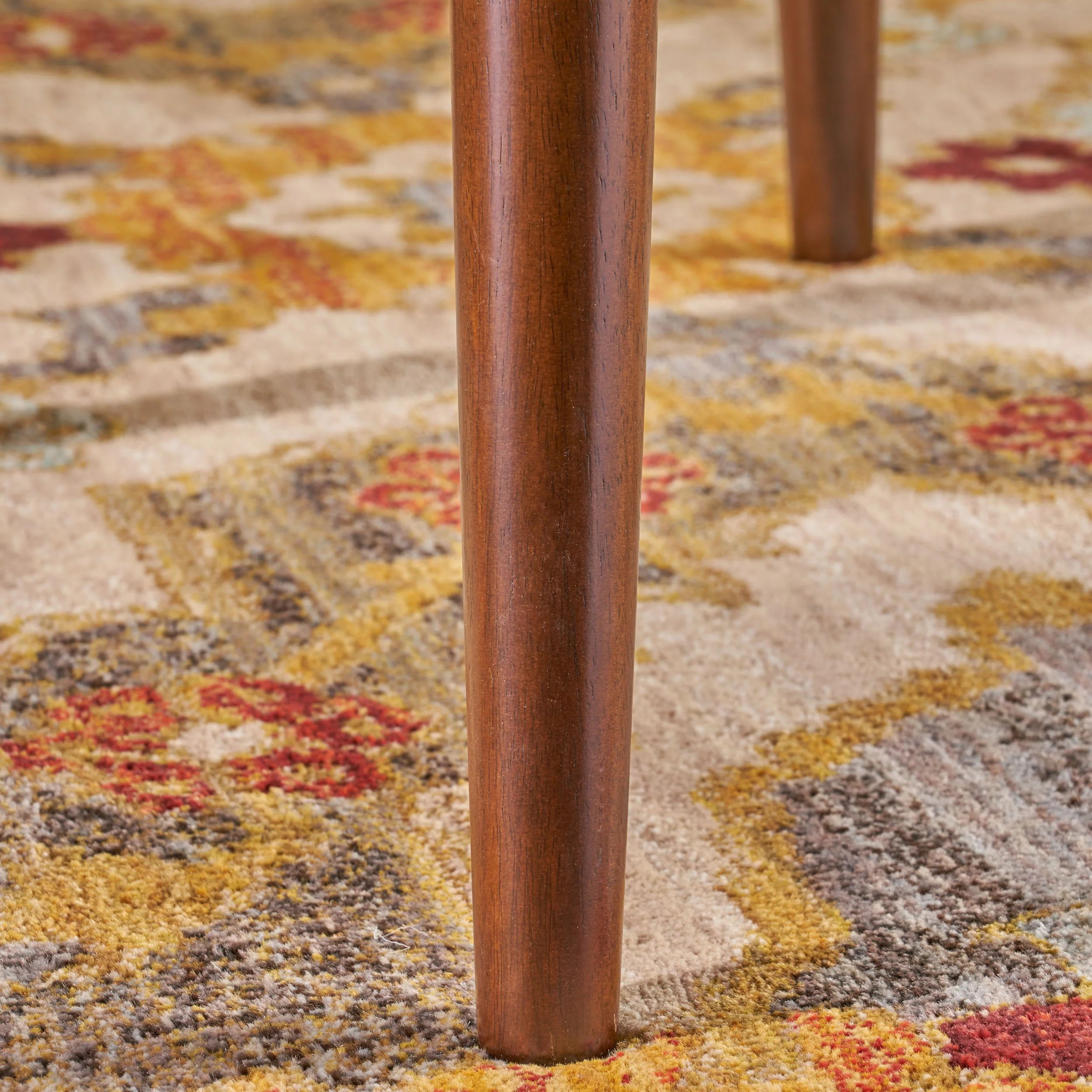 Bass Mid Century Modern Square Faux Wood Dining Table - furnishings