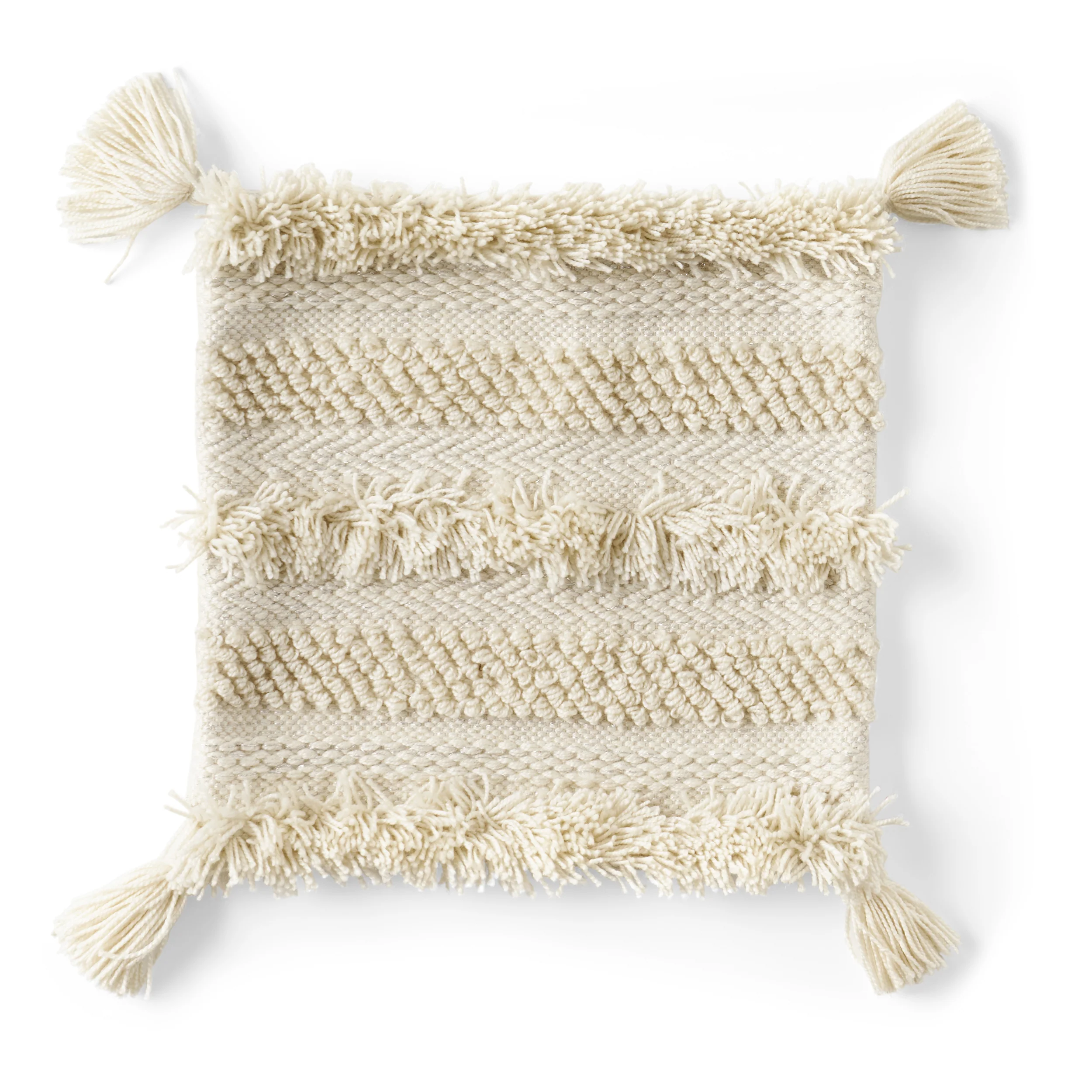 Linda Boho Yarn and Cotton Pillow Cover (Set of 2) - furnishings