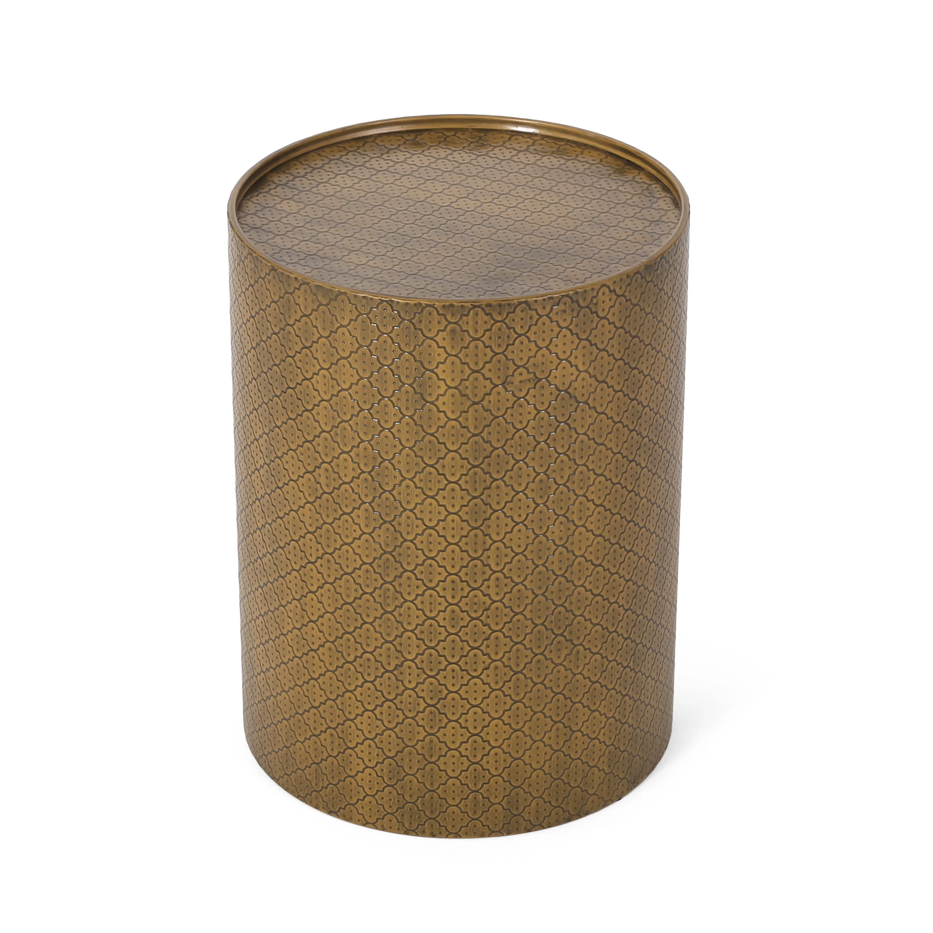 Cossitt Modern Iron Quatrefoil Side Table - furnishings