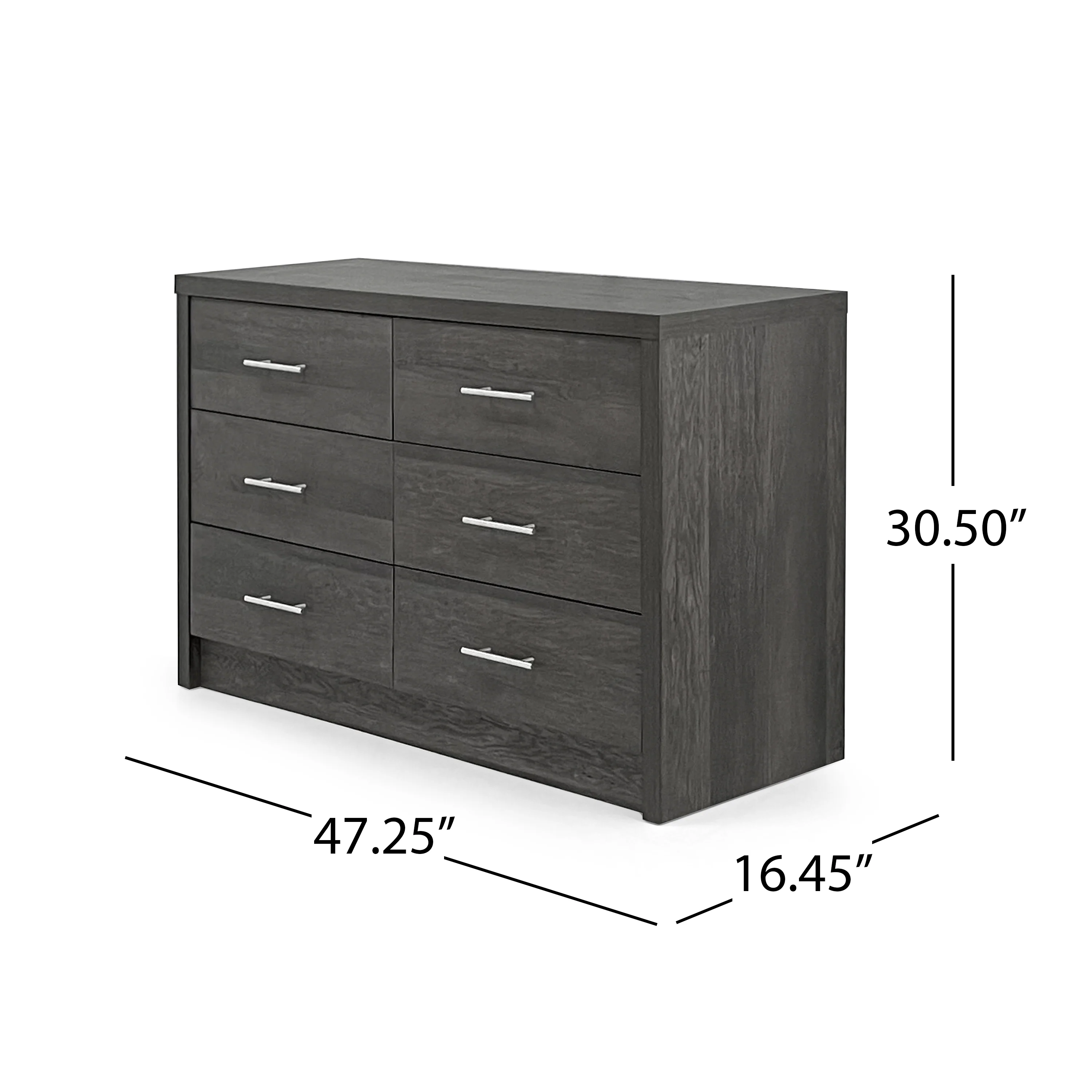 Marlette Modern Faux Wood 6 Drawer Double Dresser - furnishings
