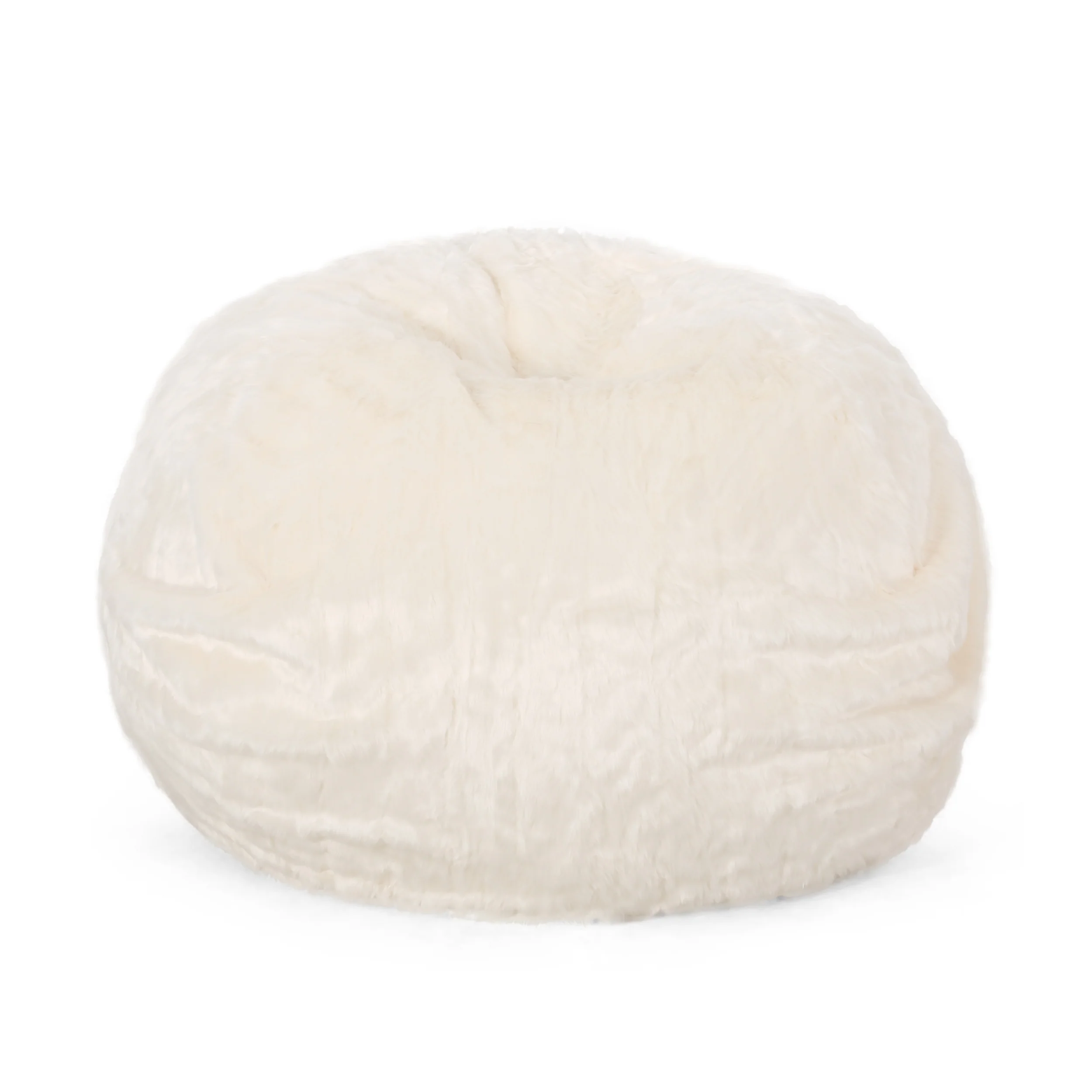 Terrell Schley Modern Glam 5 Foot Short Faux Fur Bean Bag - furnishings