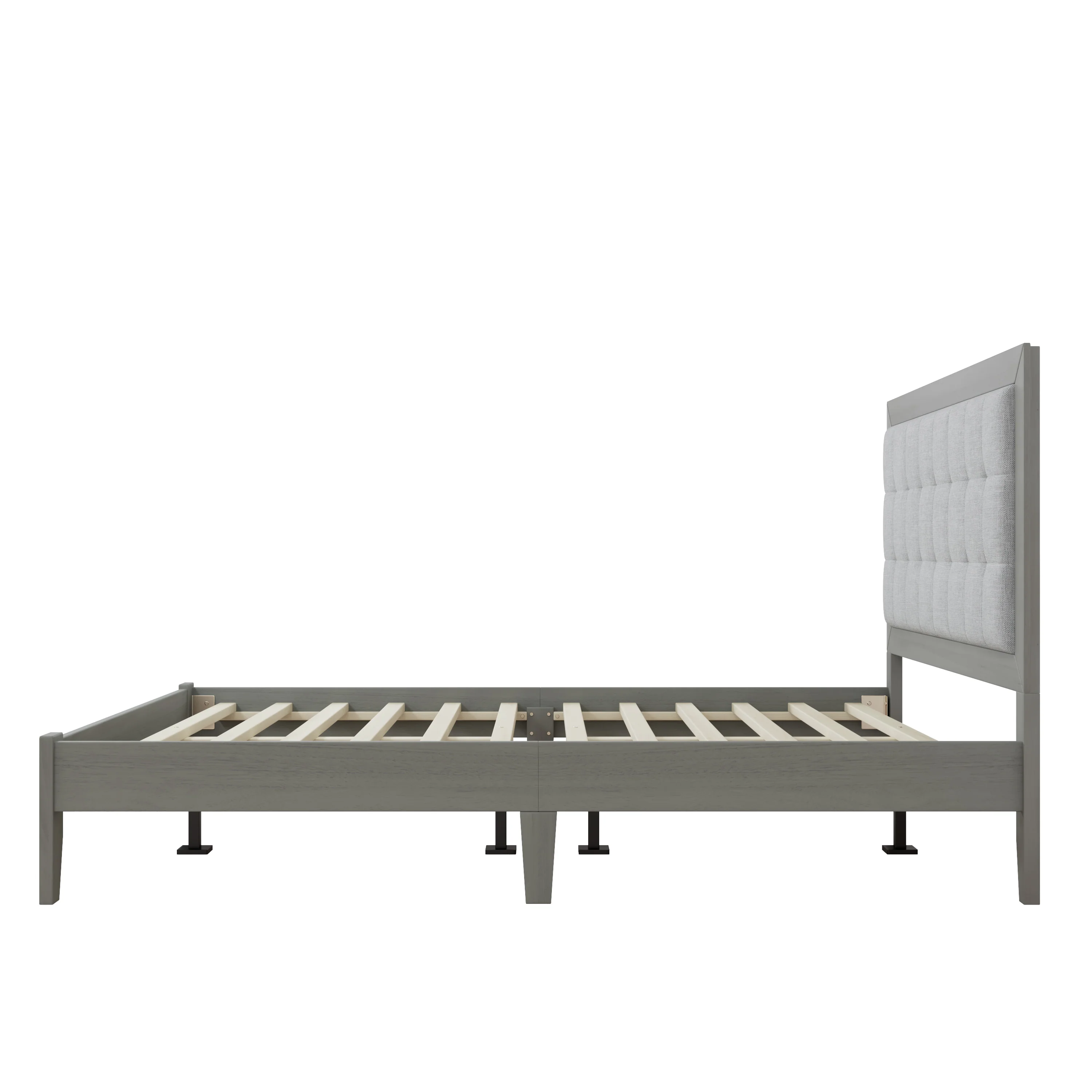 Griselda Upholstered Platform Bed with Padded Headboard - furnishings