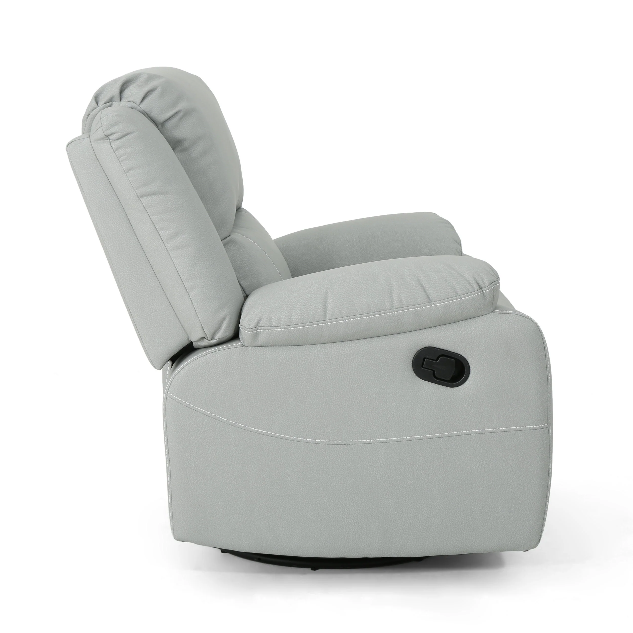 Teresa Classic Tufted Leather Swivel Recliner - furnishings