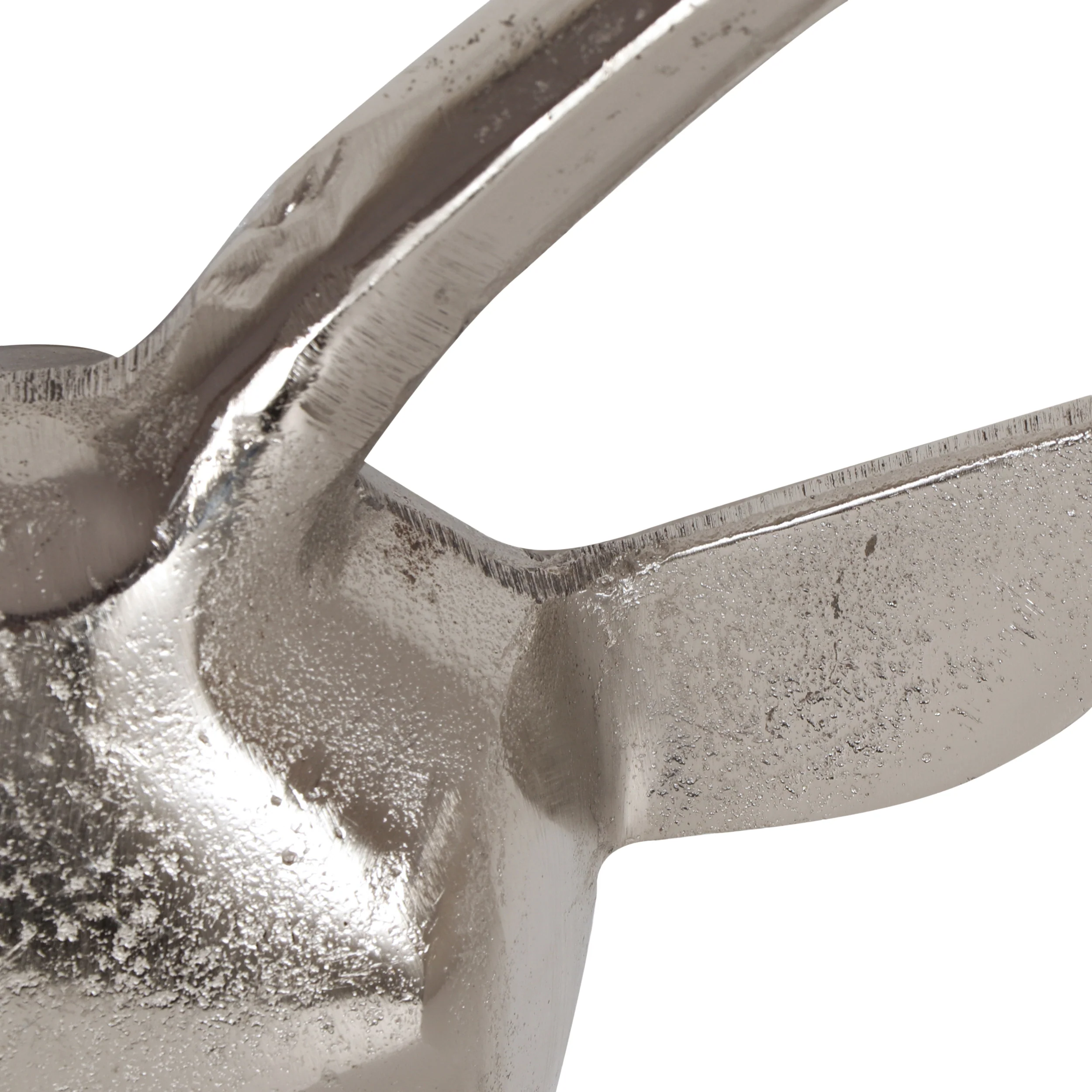 McWethy Handmade Aluminum Deer Wall Decor, Raw Nickel - furnishings