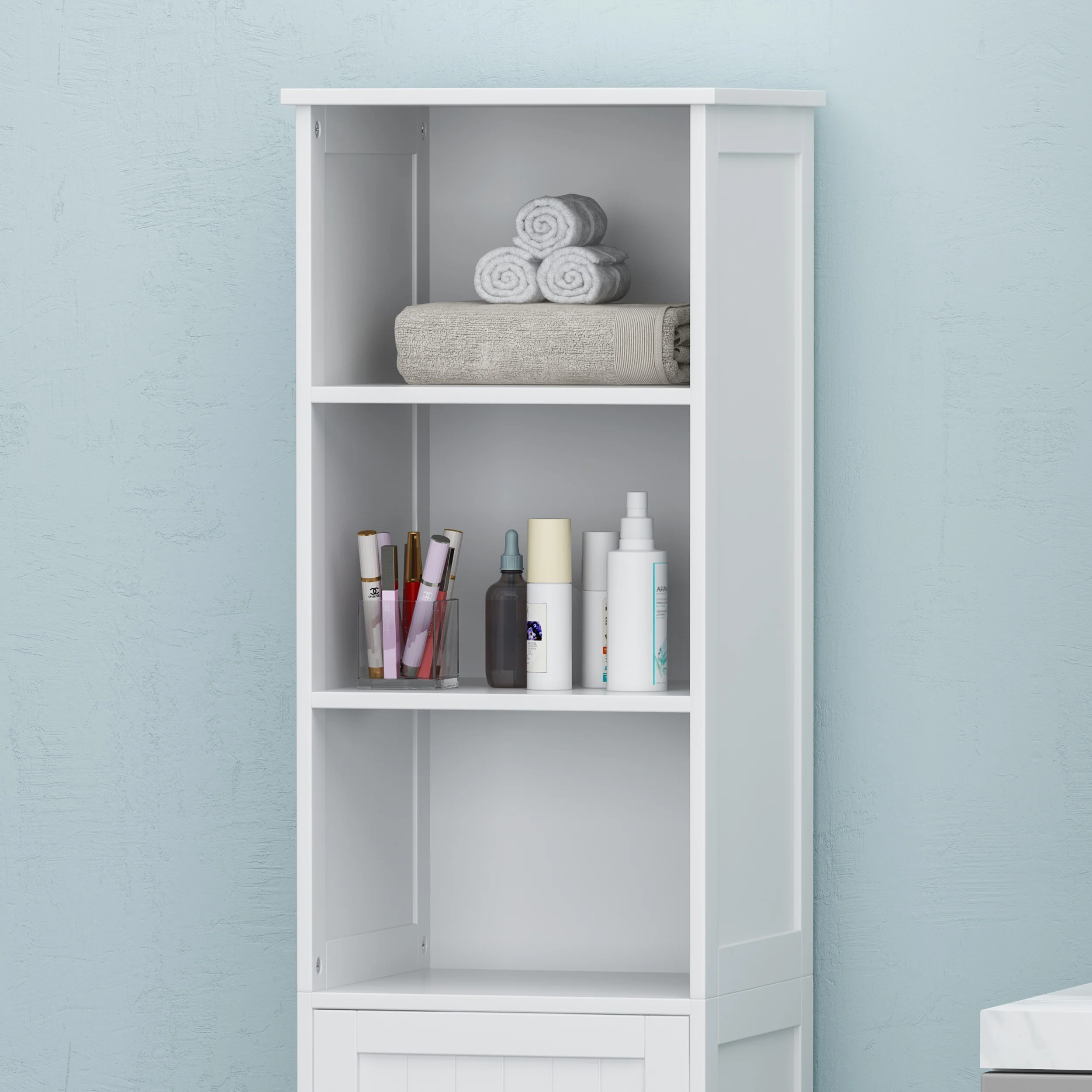 Bakari Contemporary Free Standing Linen Tower Storage Bathroom Cabinet - furnishings