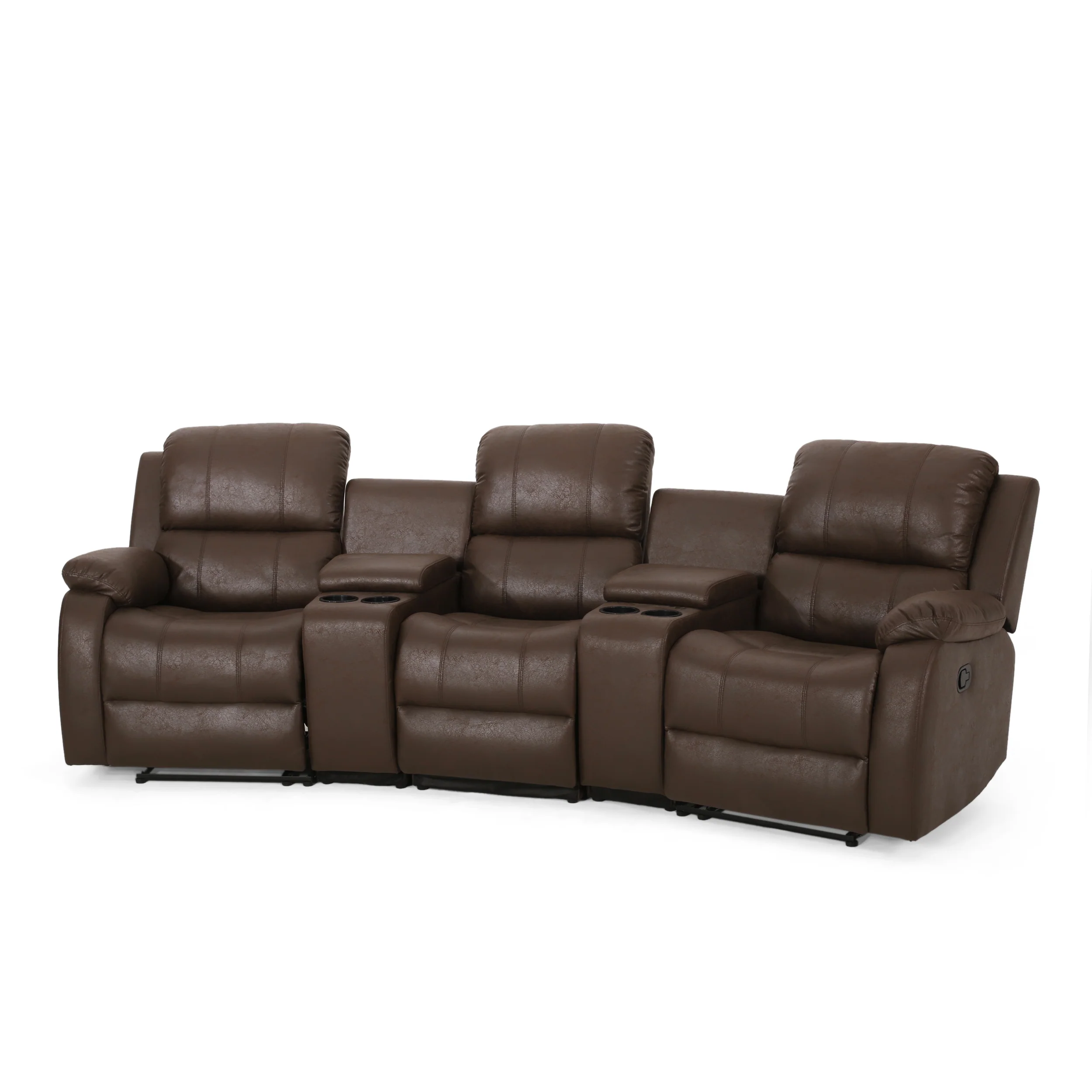 Lunsford Contemporary Upholstered Theater Seating Reclining Sofa - furnishings