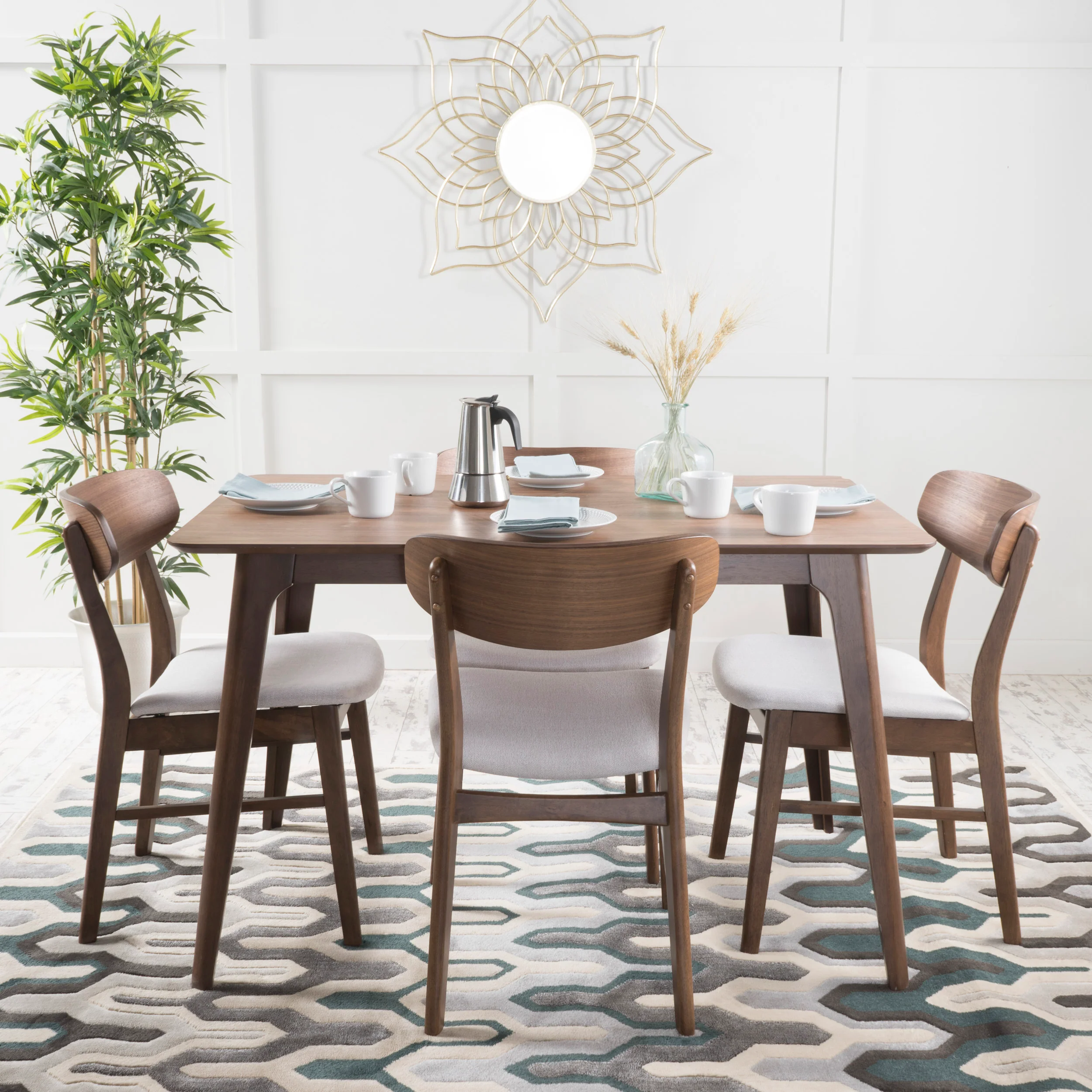 Williamgsburg Mid-Century Modern 5 Piece Dining Set - furnishings
