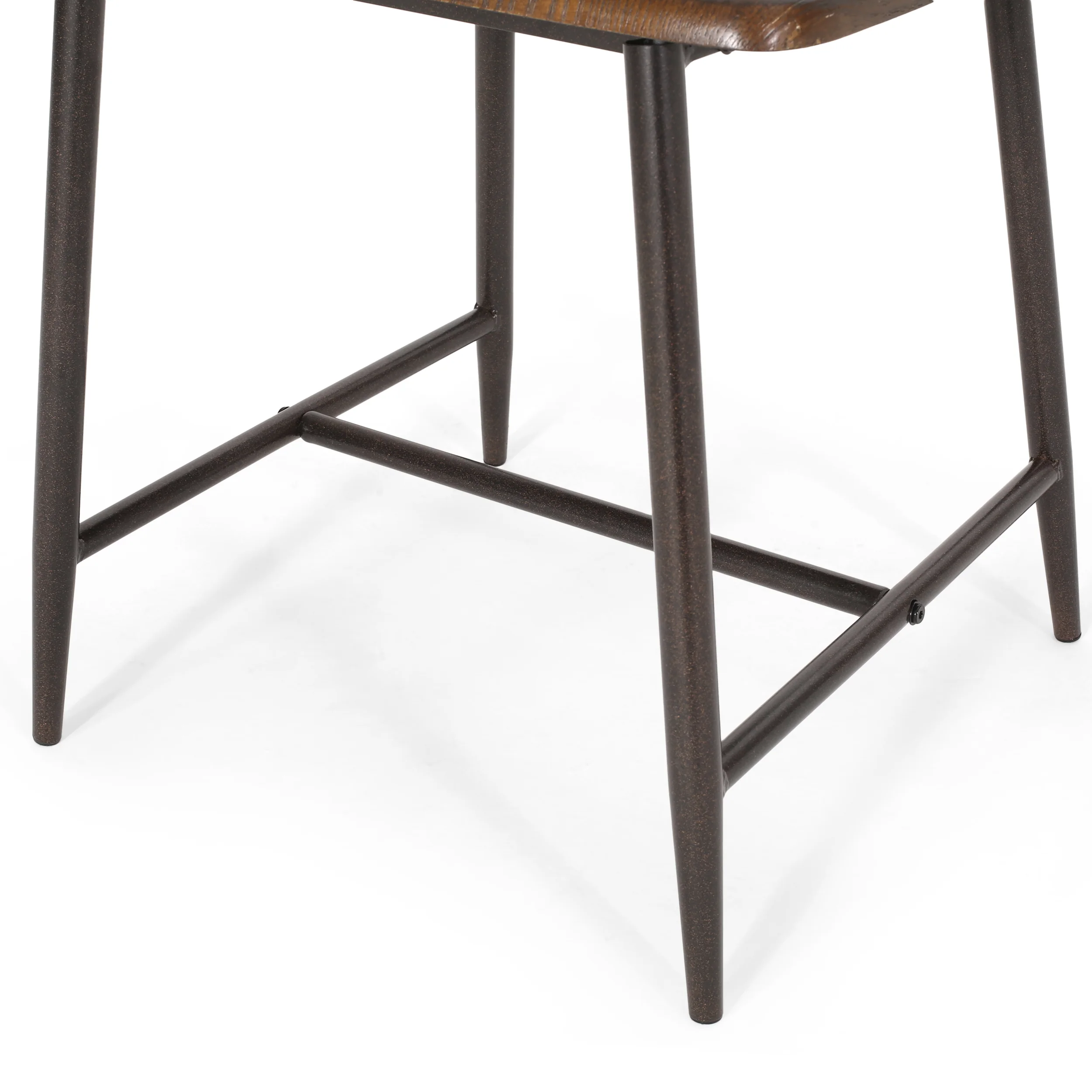 Conwell Farmhouse Spindle Back Dining Chairs, Set of 2, Dark Brown and Black - furnishings