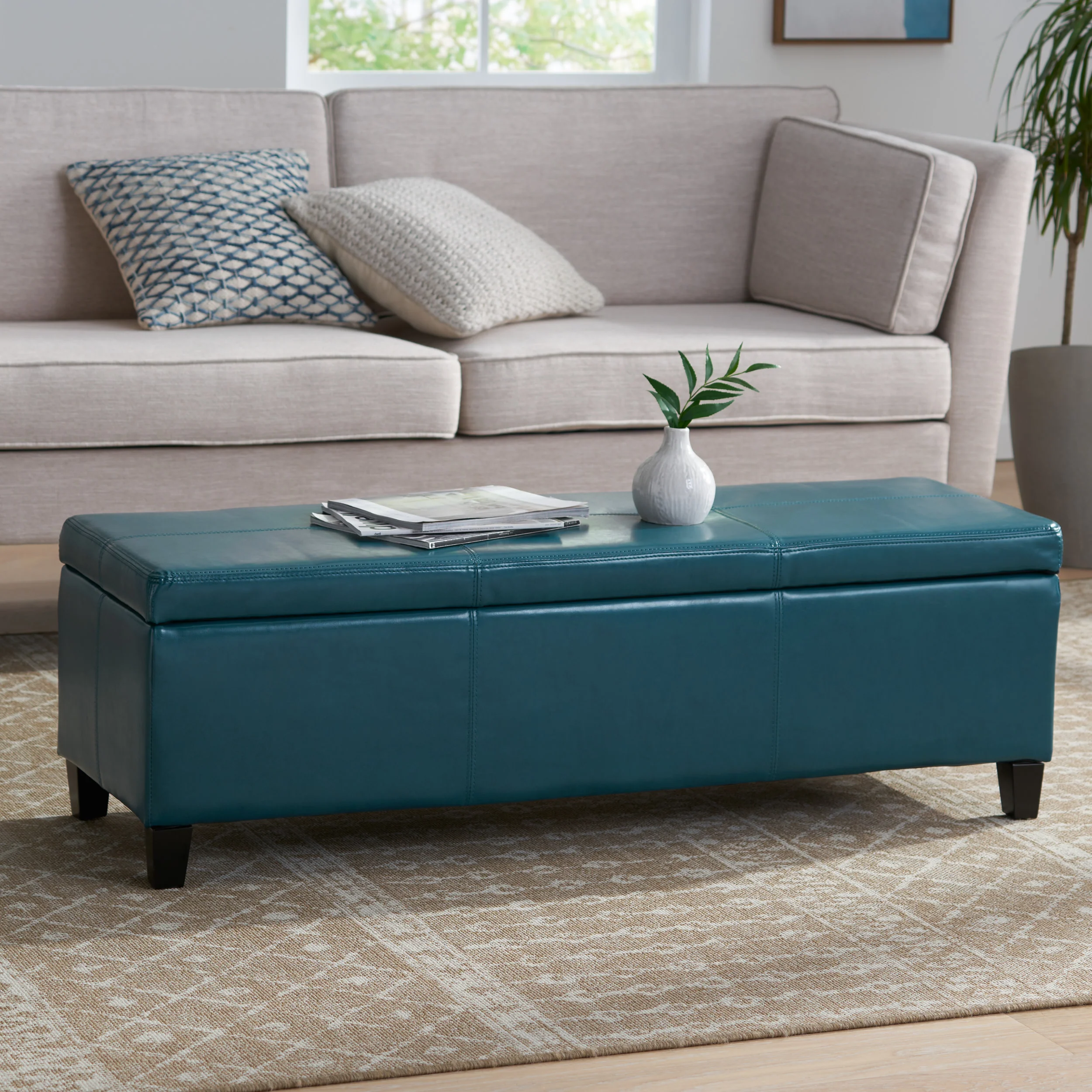 Rupert Upholstered Storage Ottoman Bench - furnishings