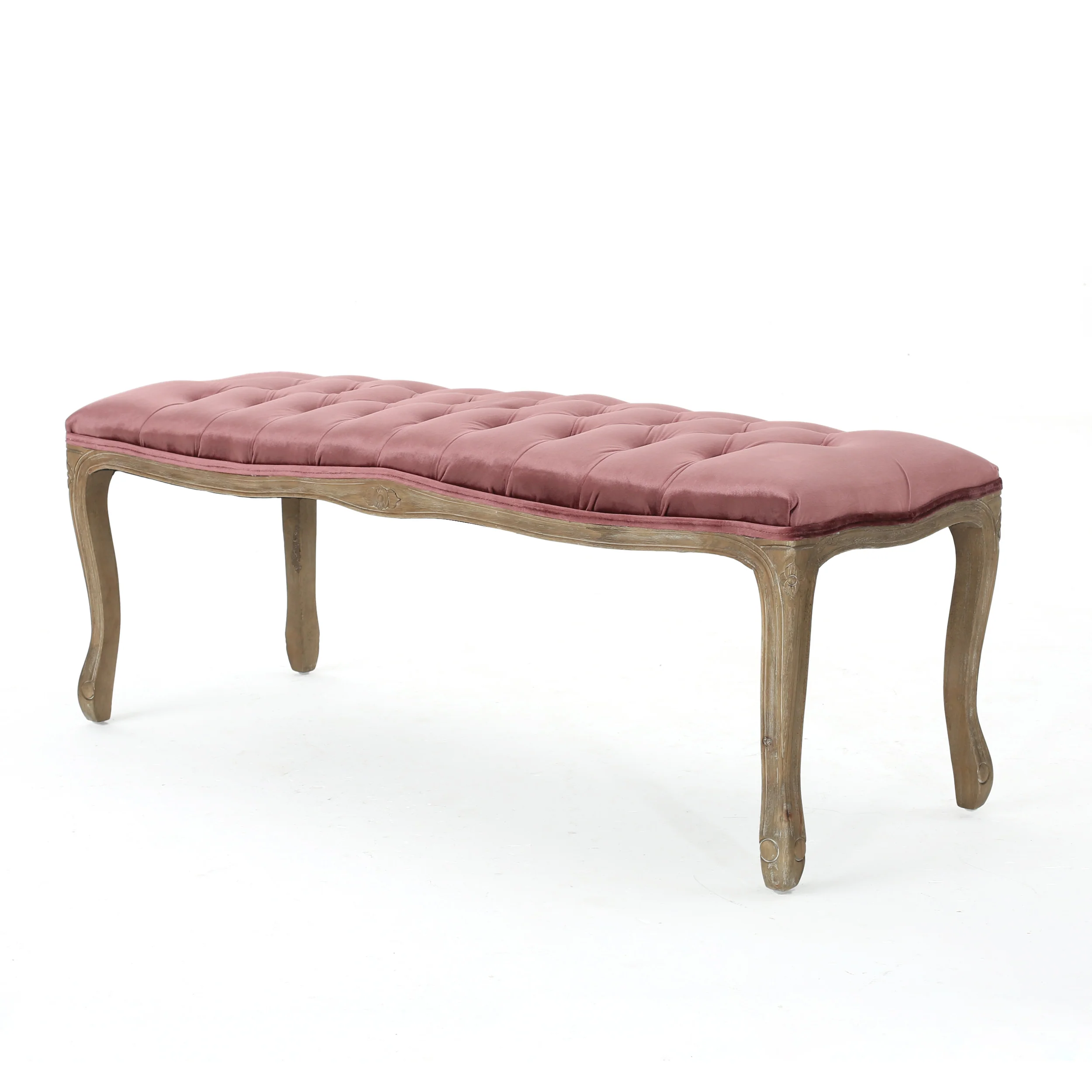 Talia Elegant Tufted New Velvet Cushion Bench - furnishings