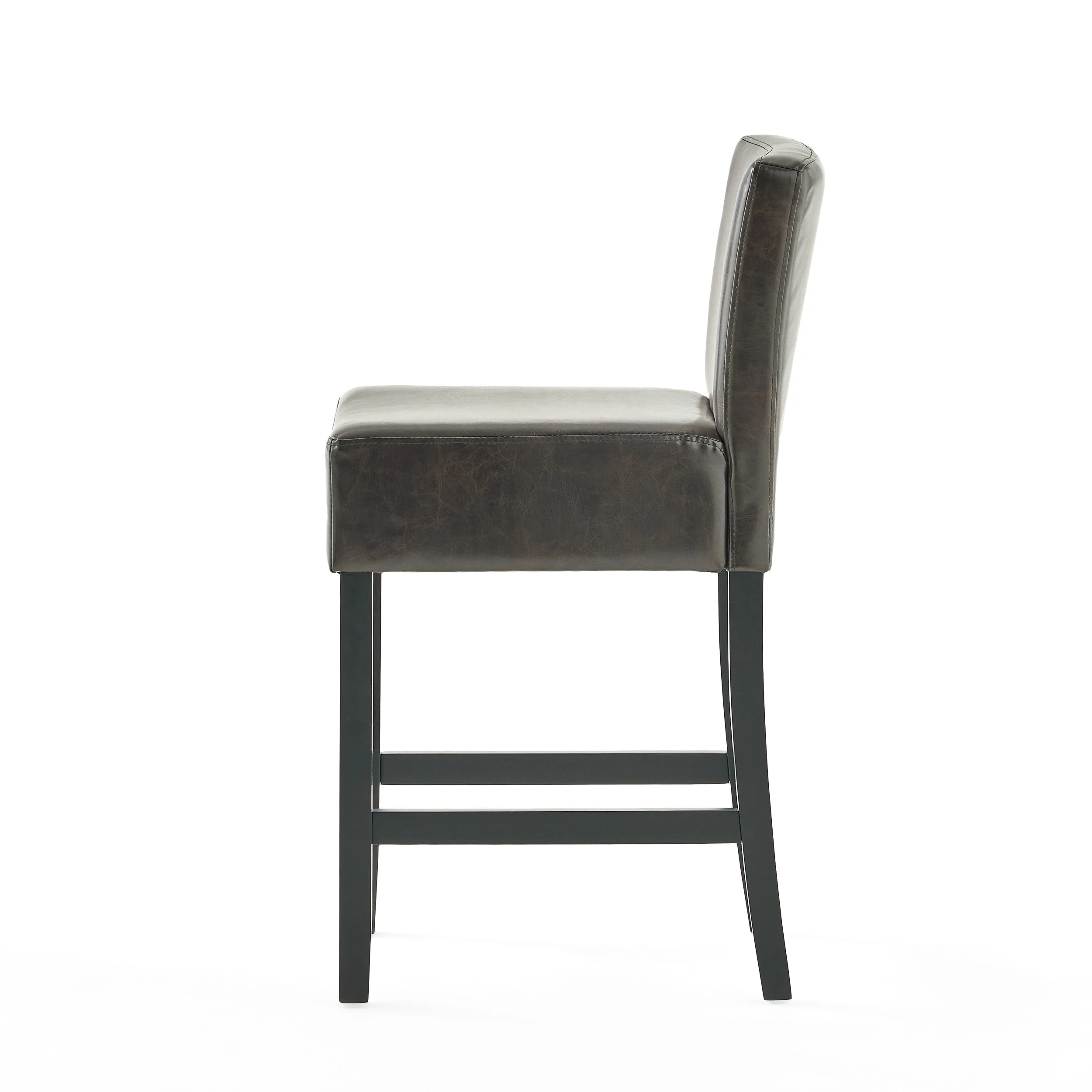 Seigel 19-Inch Brown Bonded Leather Counter Stool (Set of 2) - furnishings