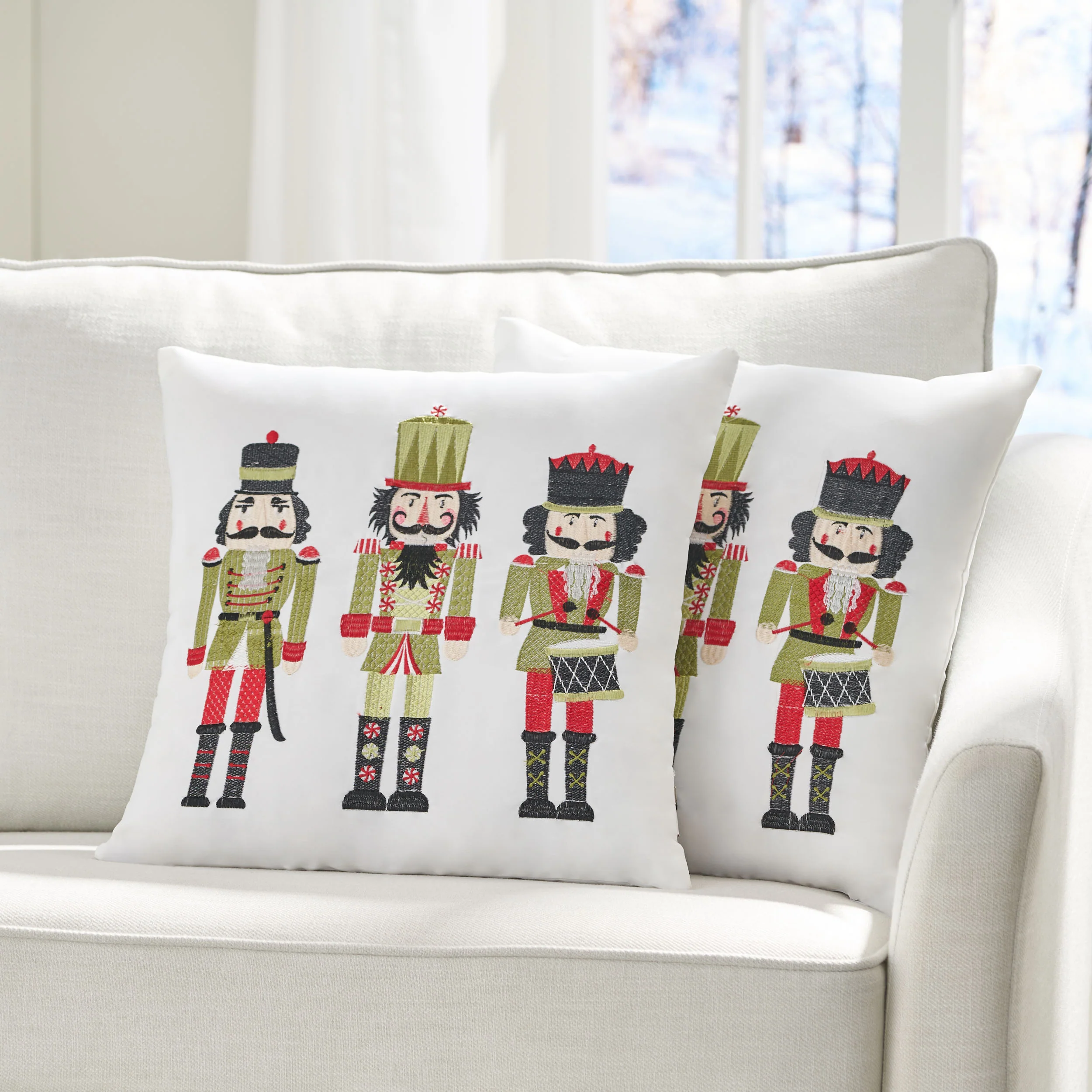 Coahoma Modern Fabric Christmas Throw Pillow Cover - furnishings