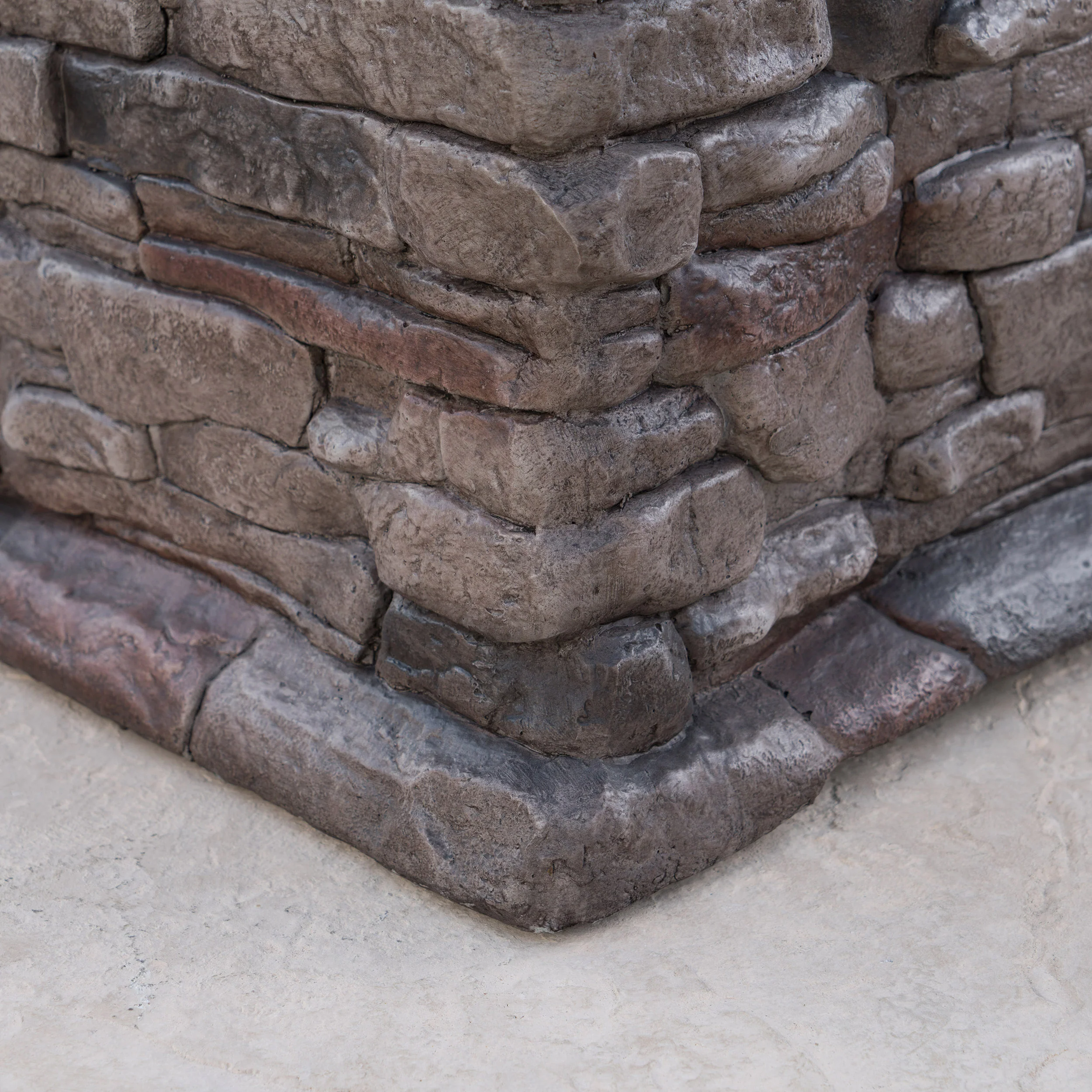 Stone Outdoor Natural Stone Finished Propane Fire Pit -- 40,000 BTU - furnishings