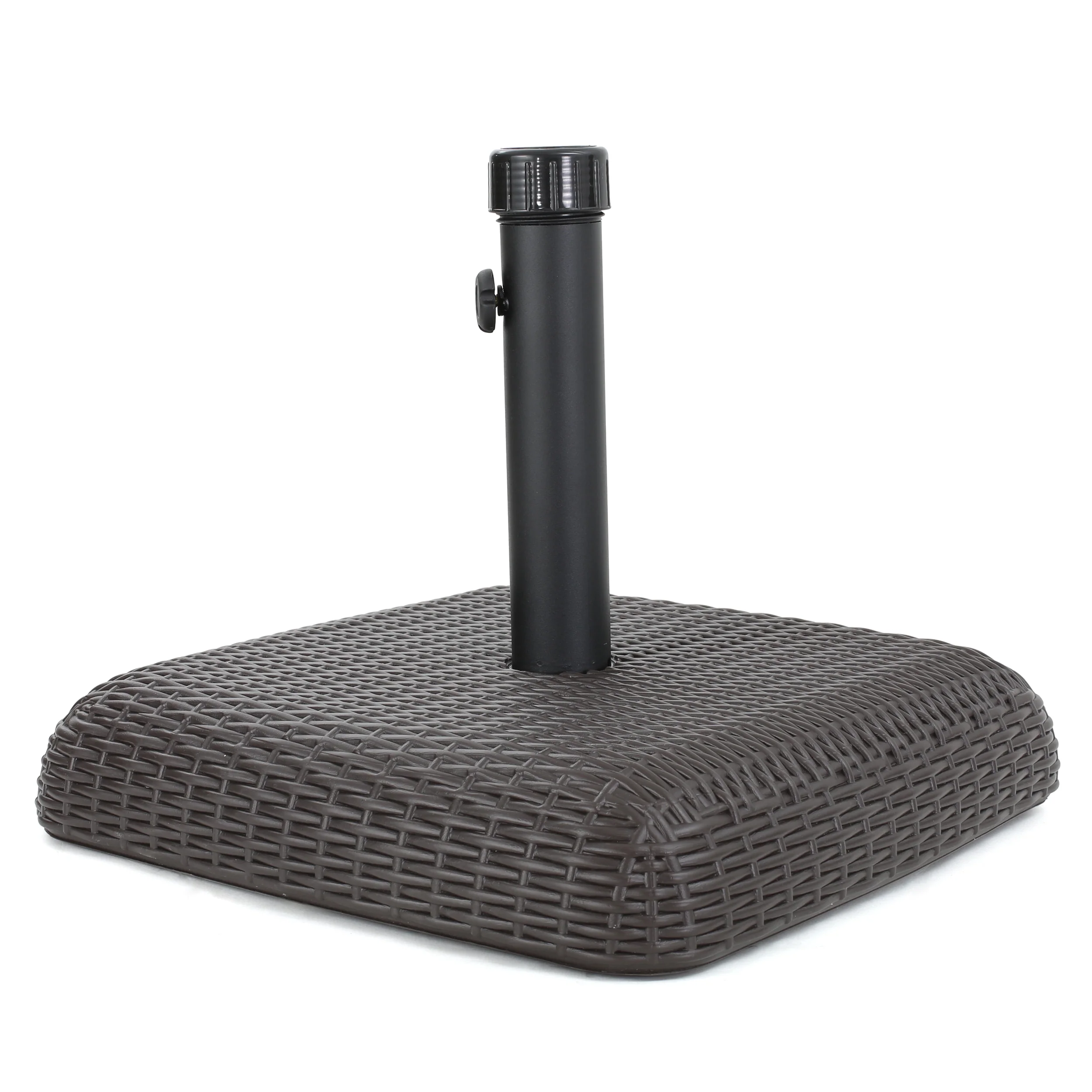 Belmont 66lbs Brown Resin and Iron Square Umbrella Base - furnishings