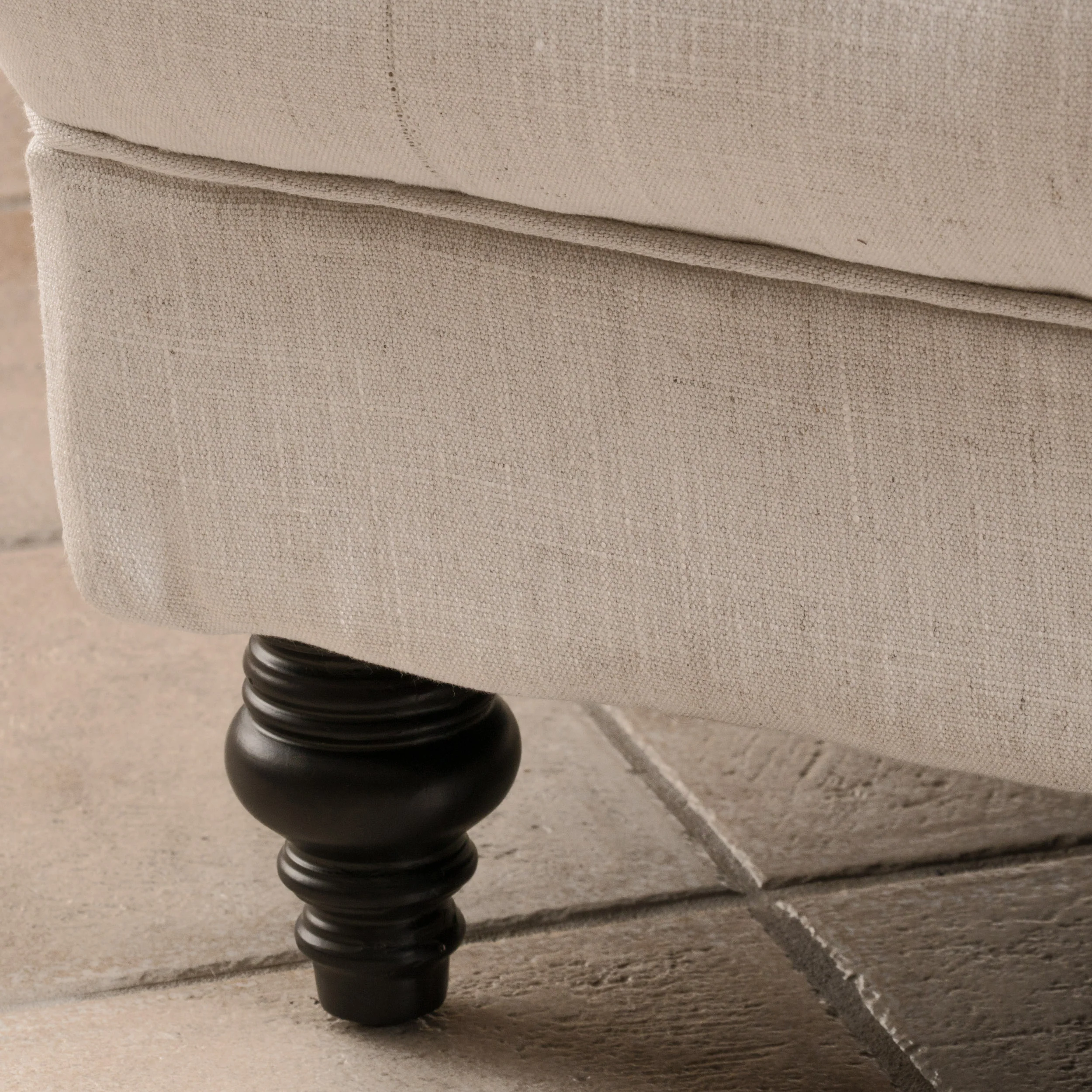 Parisian Tufted Fabric Square Ottoman Coffee Table - furnishings