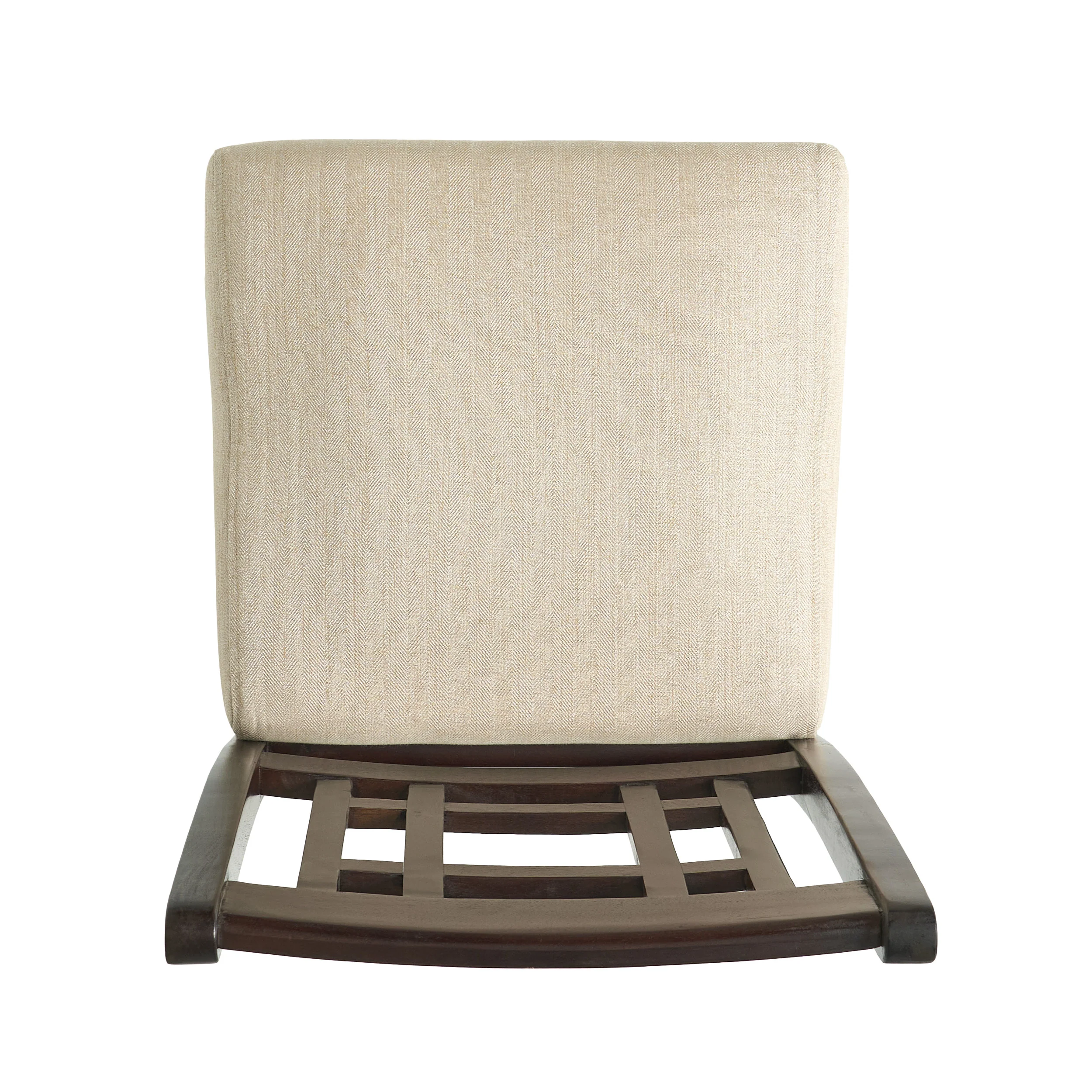 Etodens 26-Inch Brown Mahogany Acacia Counterstool with Beige Cushion (Set of 2) - furnishings