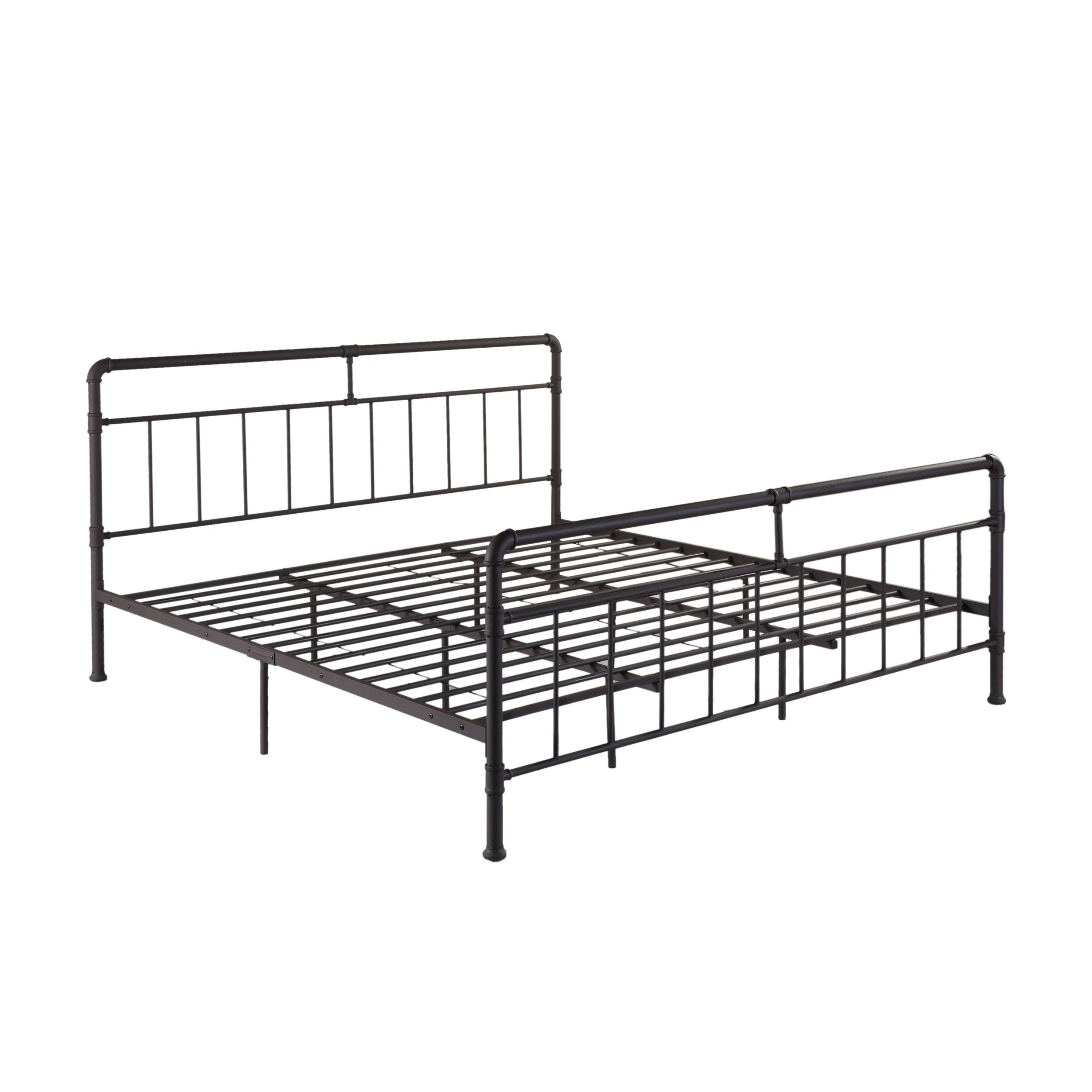 Sally King-Size Iron Bed Frame, Minimal, Industrial - furnishings