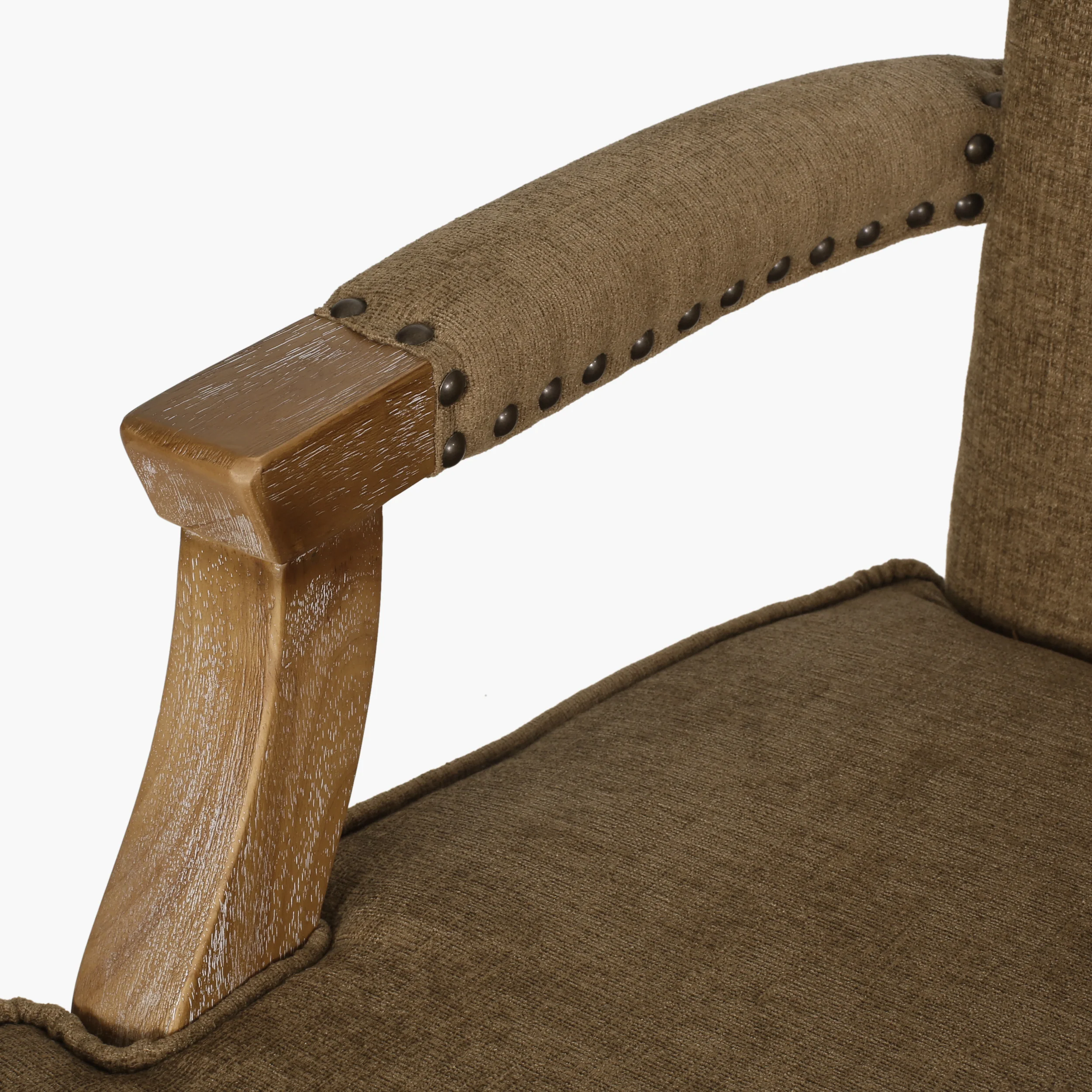 Tim French Country Dining Arm Chair with Nailhead Trim, Set of 2 - furnishings