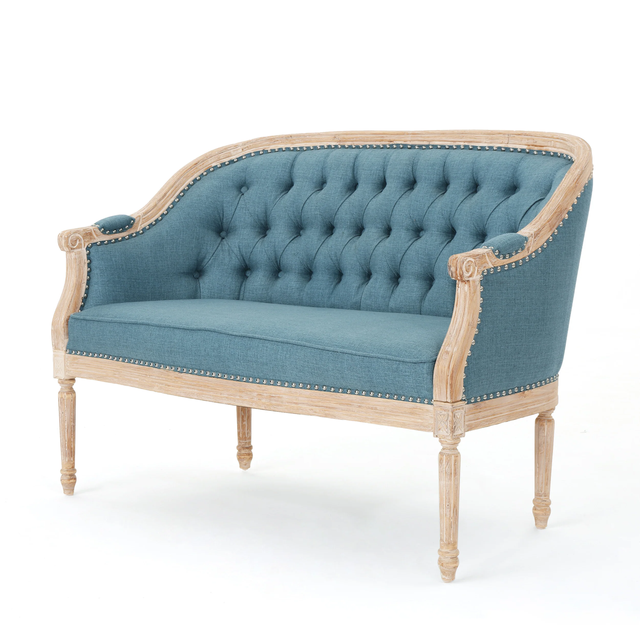 Megan Traditional Tufted Upholstered Loveseat - furnishings