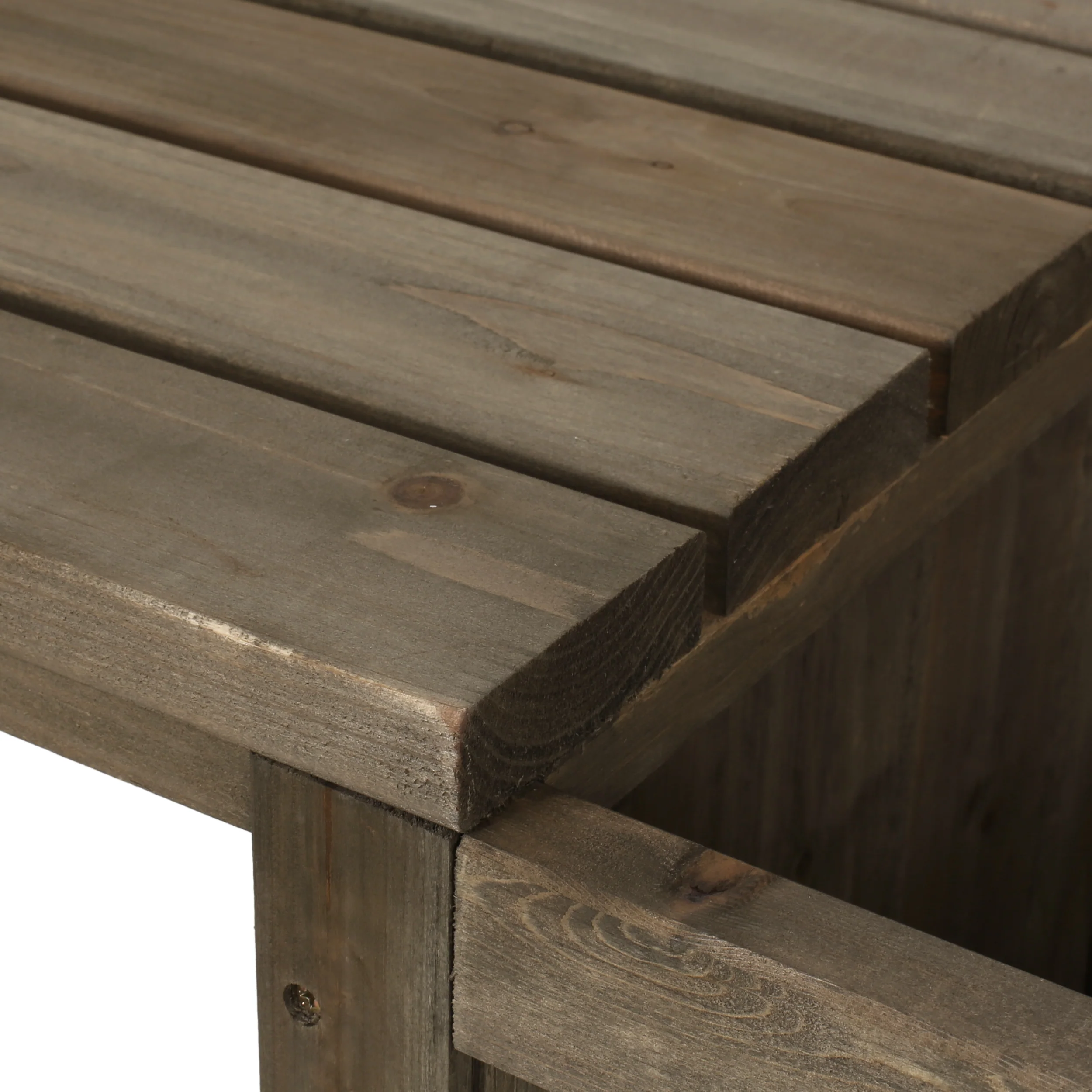 Skyline Outdoor Pine Wood Planter Bench - furnishings