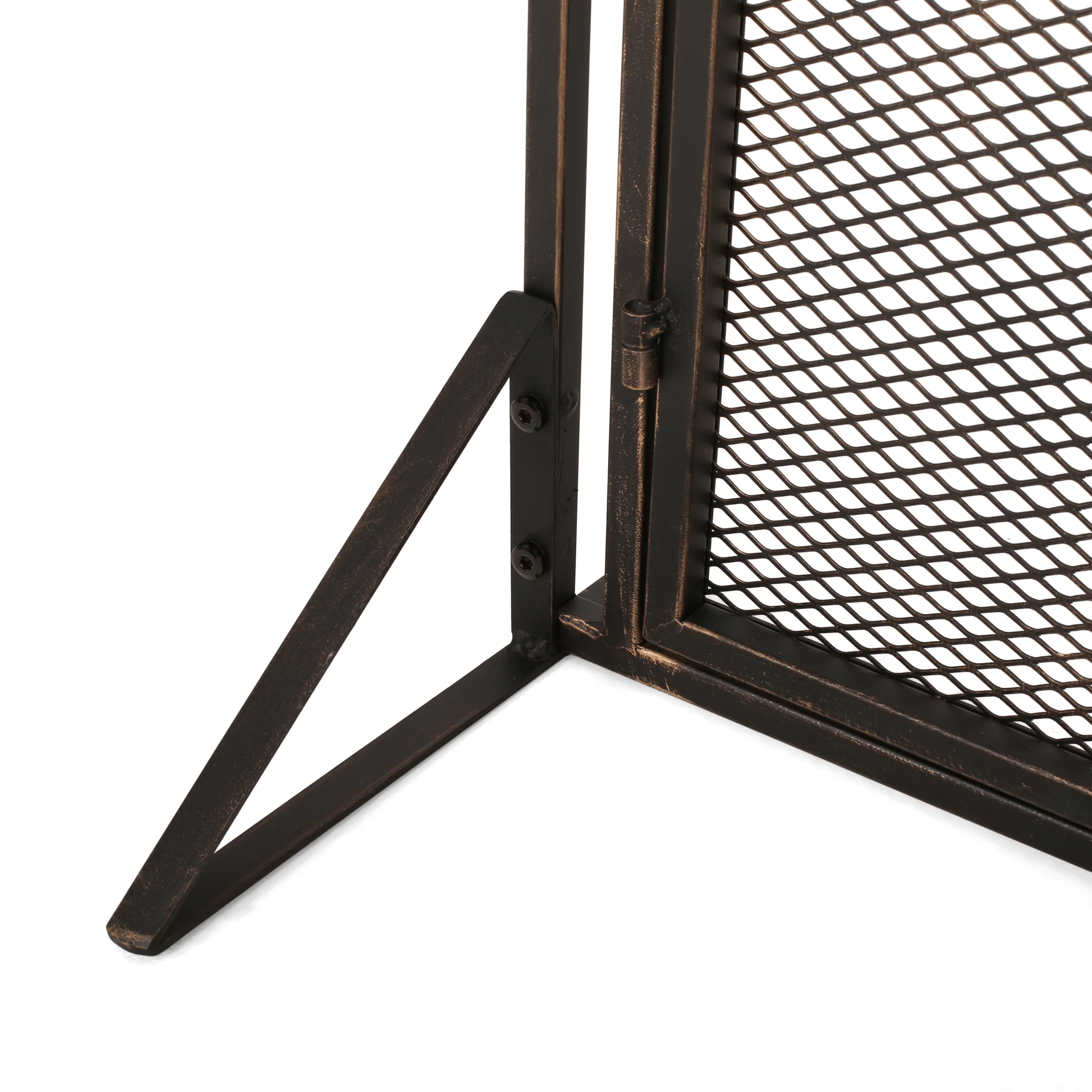 Kolten Modern Iron Fireplace Screen - furnishings