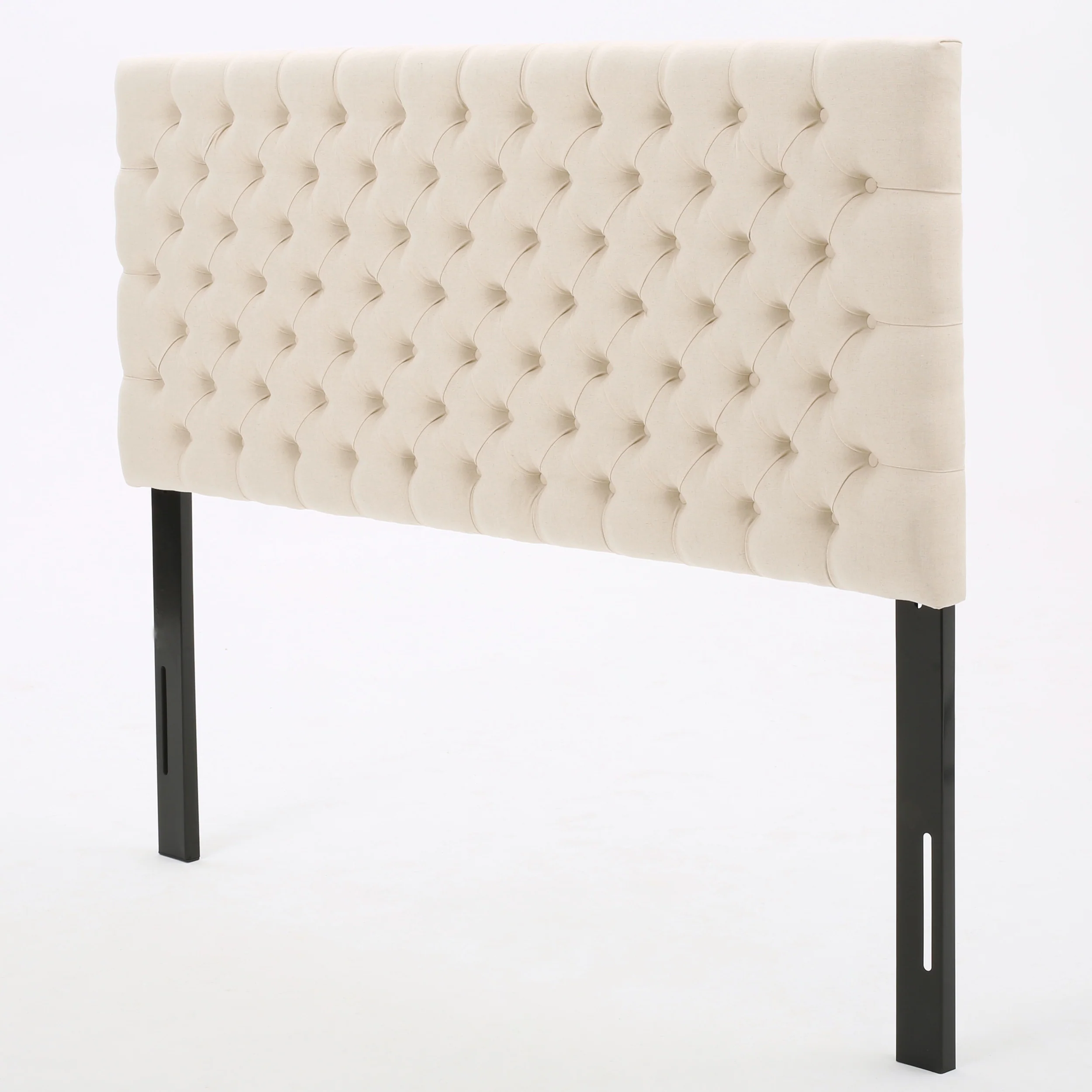 Brunet Contemporary Button Tufted Fabric Queen/Full Headboard - furnishings