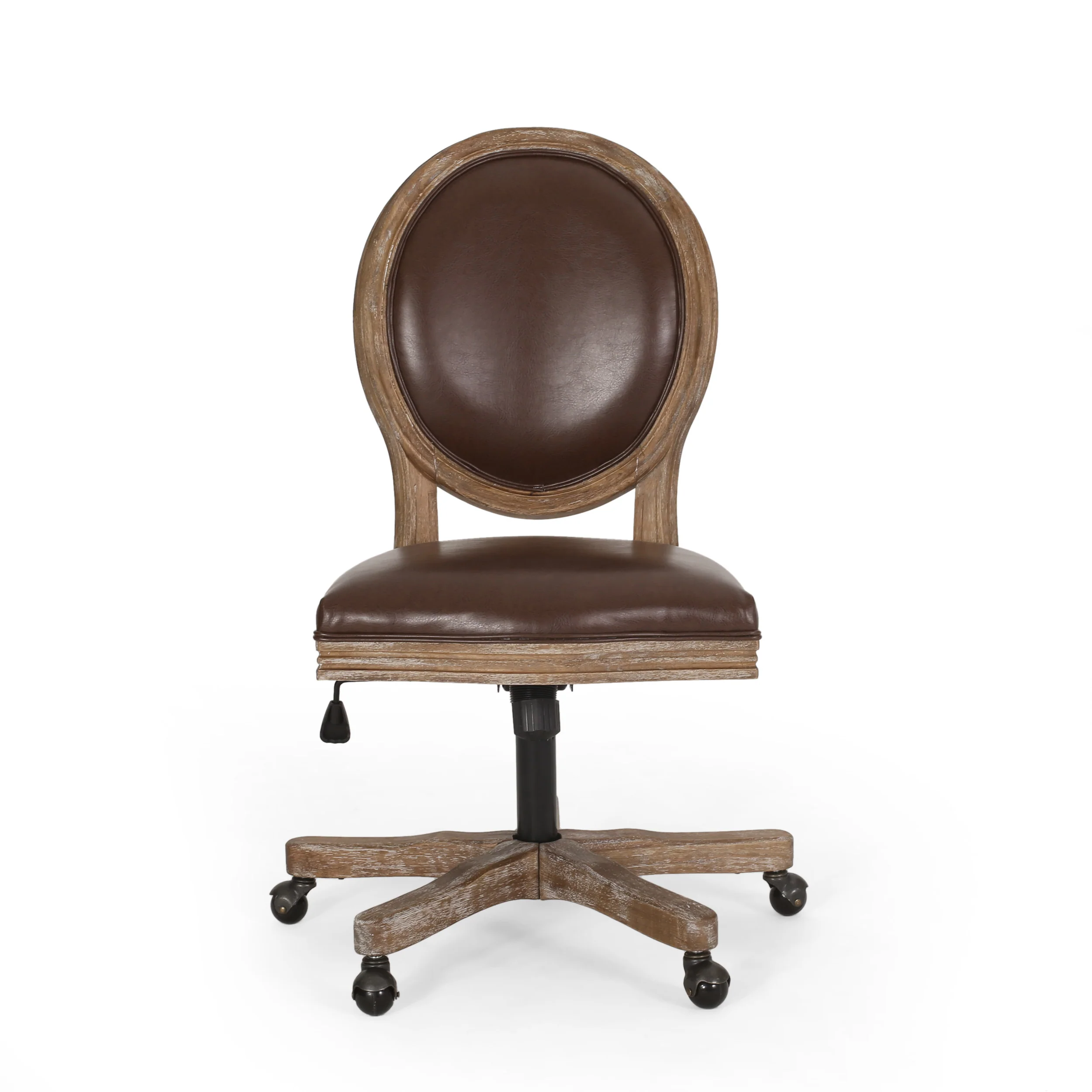 Westby French Country Upholstered Swivel Office Chair - furnishings