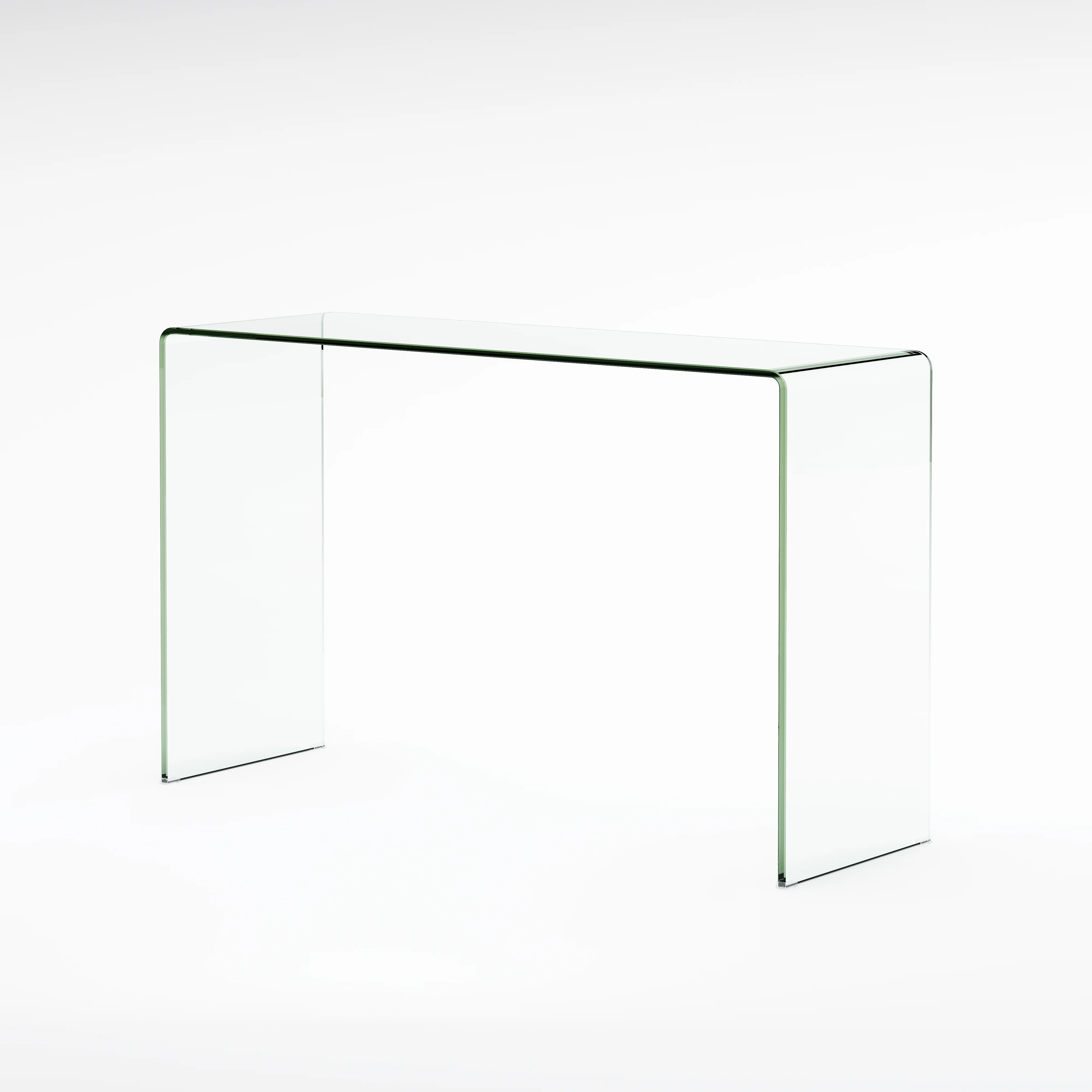Modern Rectangular Clear 12mm Tempered Glass Console Table - furnishings